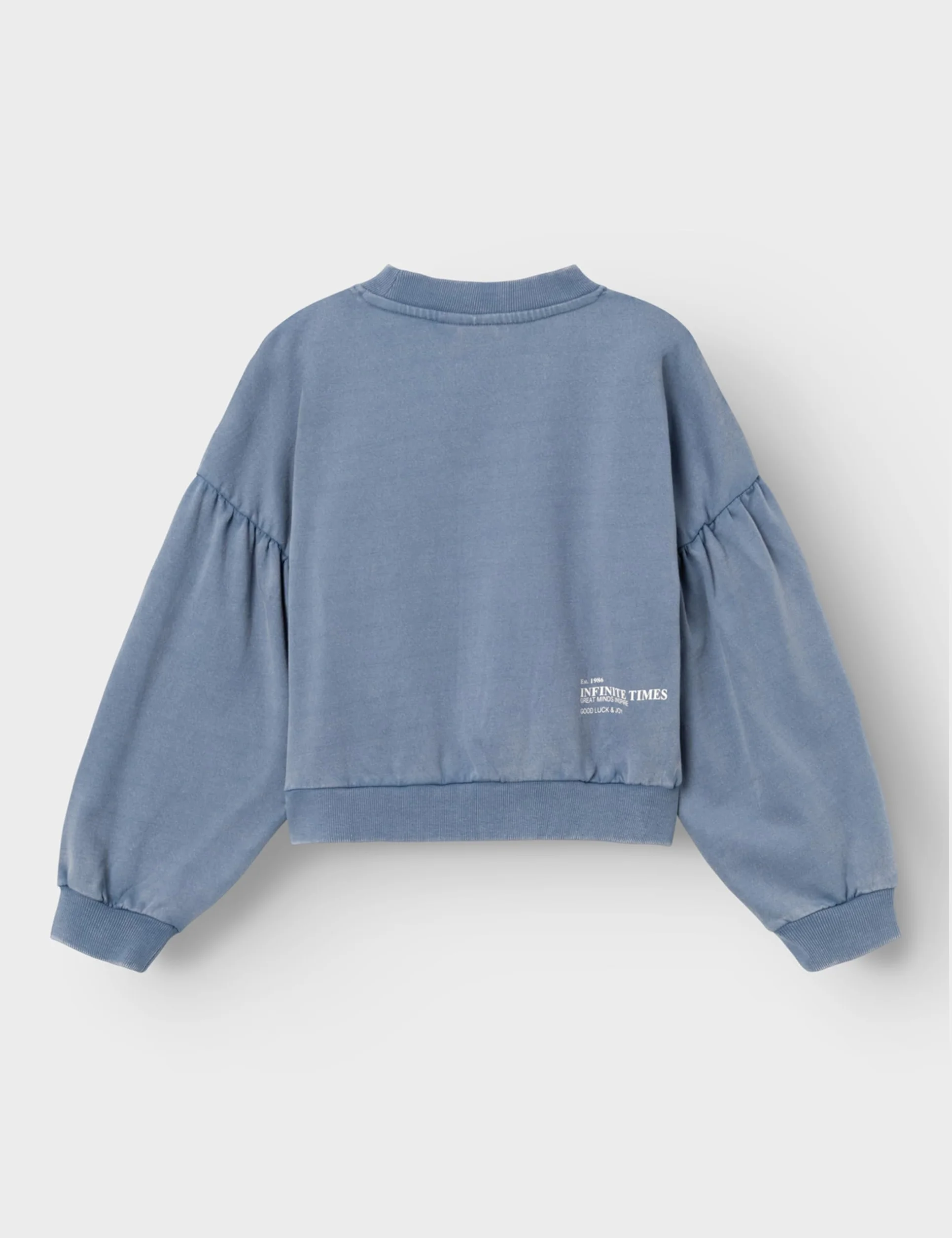 NAME IT Nkfotylle Ls Short Nreg Sweat Bru, Dziki wiatr, 116 cm