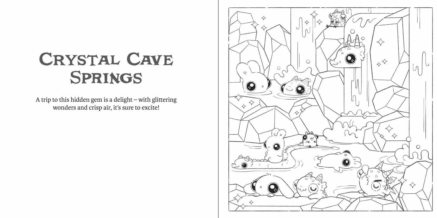 Bunnehs and Dwagons: Magical Kingdoms Cost Colouring: Hygge Colouring In Scenes with Kawaii Characters