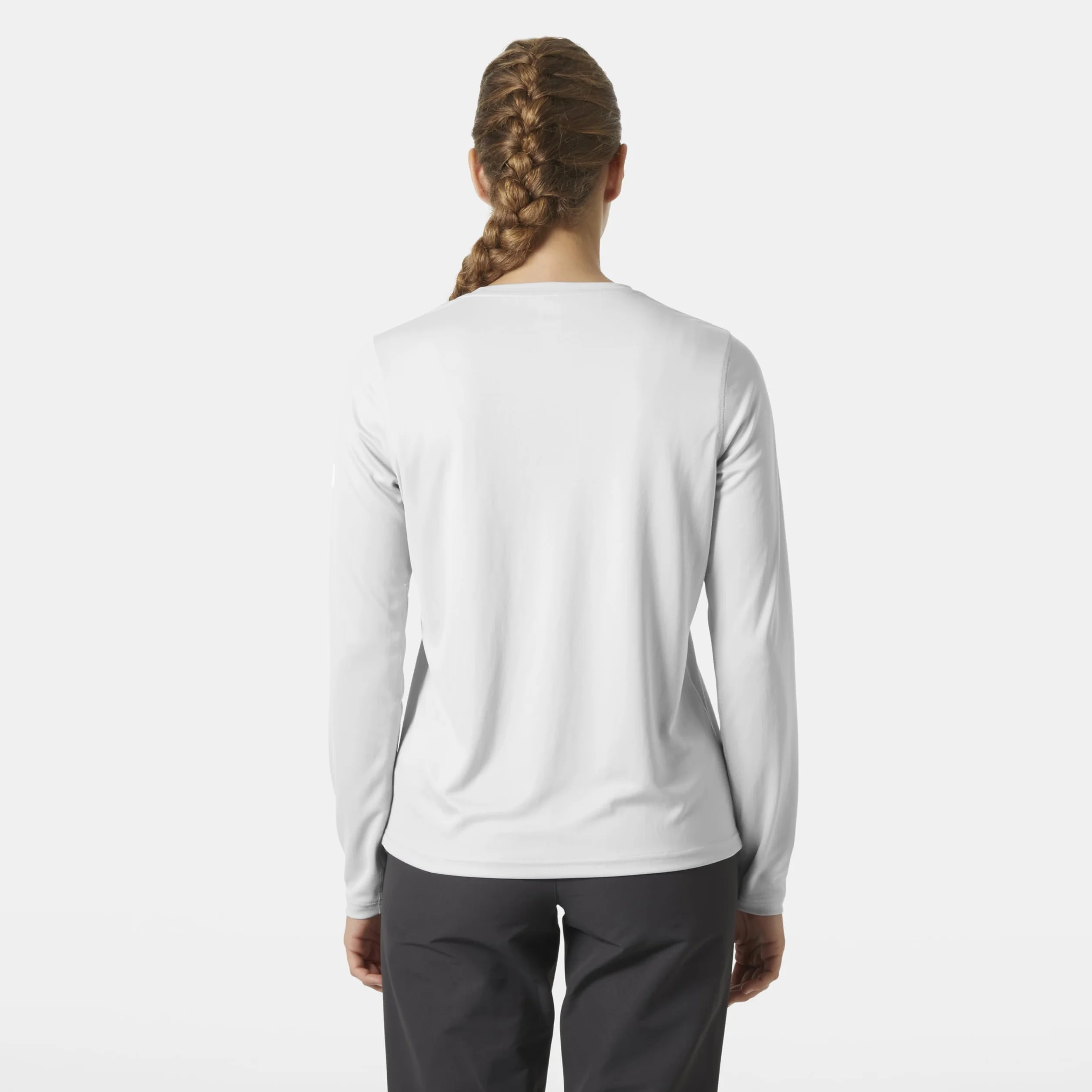 Helly Hansen Damskie W HH Tech Crew LS 2.0, szara mgła, XS