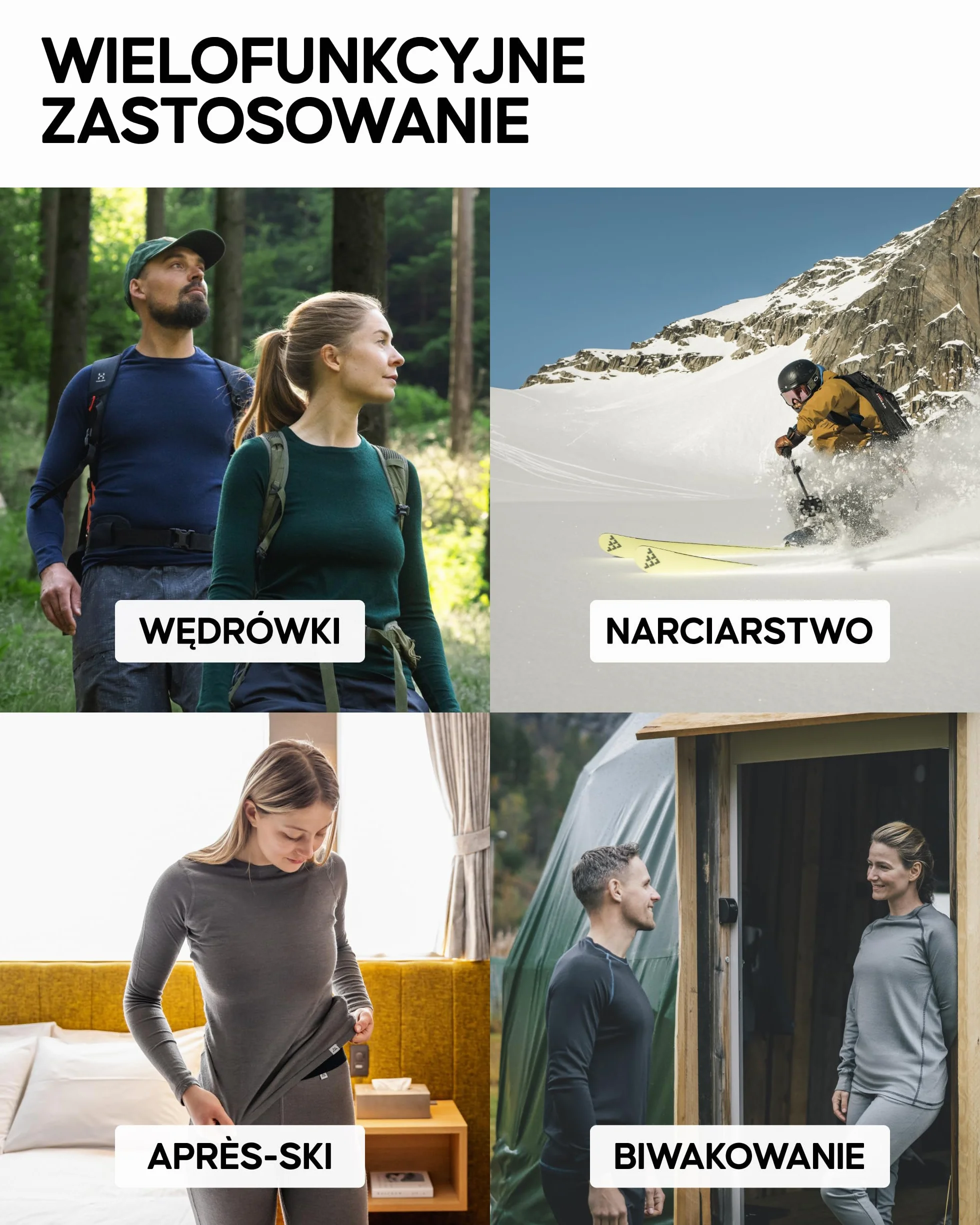 DANISH ENDURANCE Bielizna Termoaktywna Damska z Wełny Merino, Zestaw Odzieży Termicznej, Długie Legginsy Damskie, Top i Spodnie