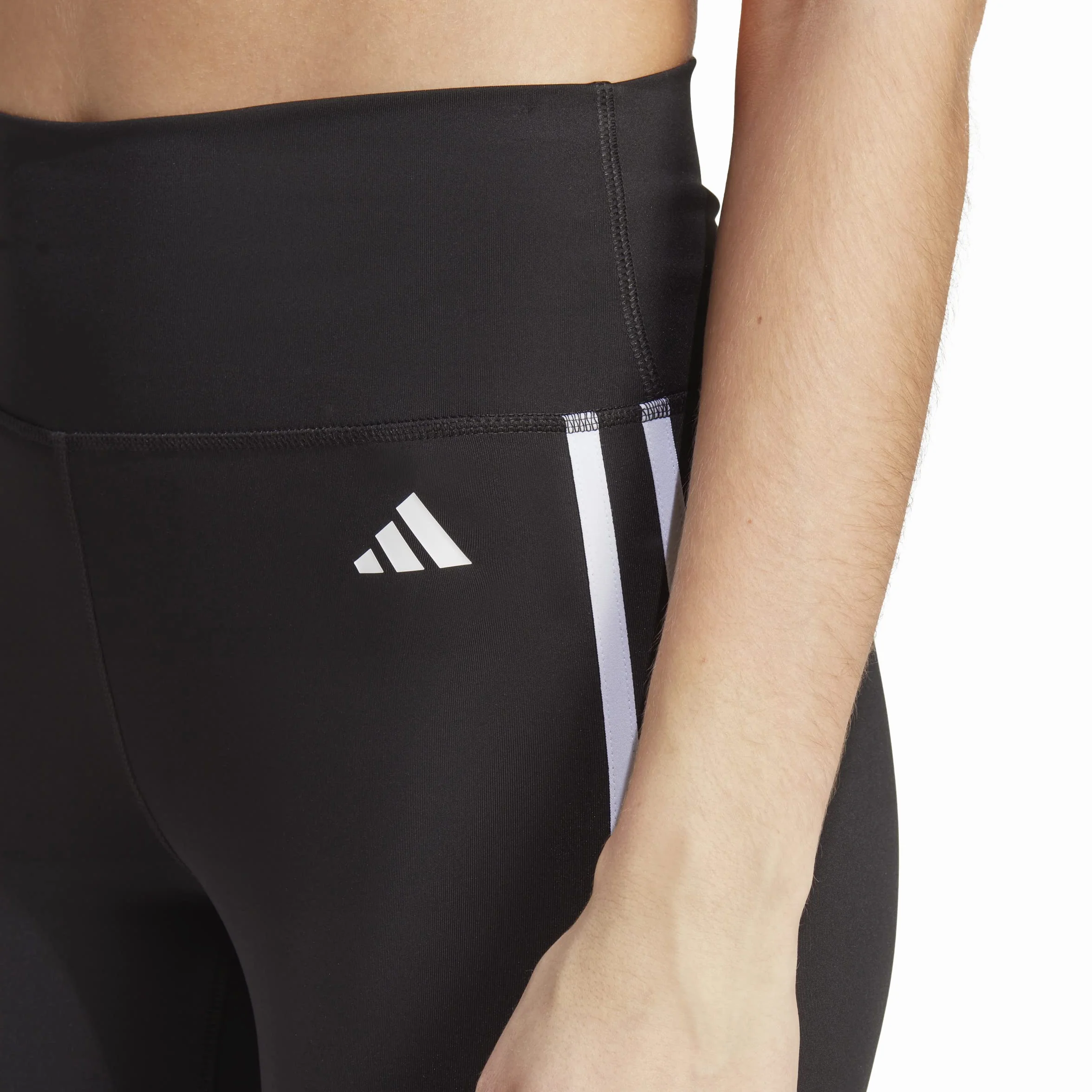 adidas Train Essentials 3-Stripes High-Waisted 3/4 Leggings - Legginsy Kobiety