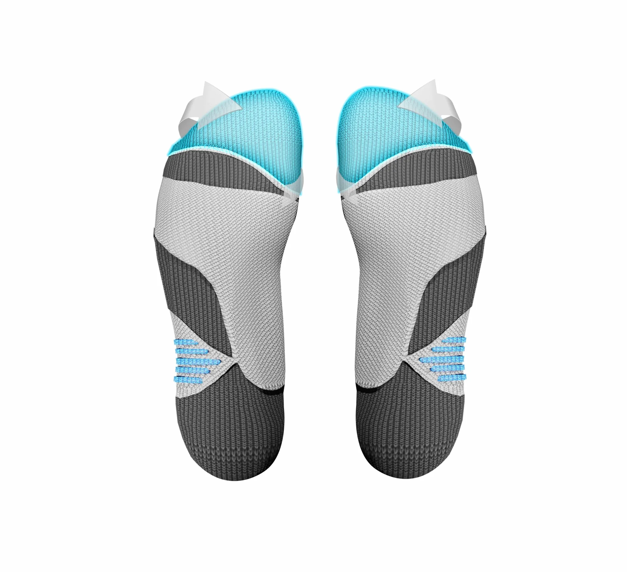 UYN W Ski One Merino Socks szare - Merino wygodne, ciepłe damskie skarpety narciarskie, rozmiar 37-38 - kolor szary melanż - biały
