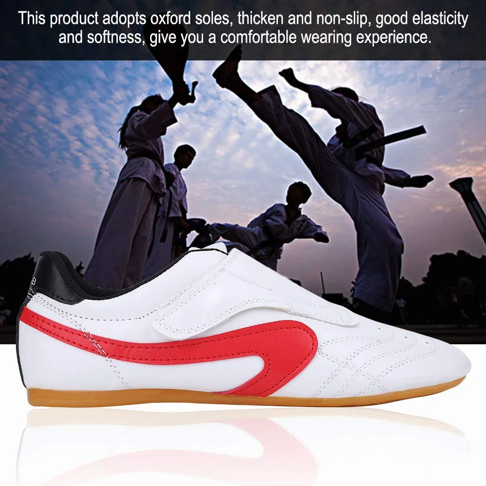 Regun Taekwondo Buty Taekwondo Unisex Boks Kung Fu Tai Chi Sport Buty gimnastyczne dla dzieci Dorosłych, kolorowe, 32 EU