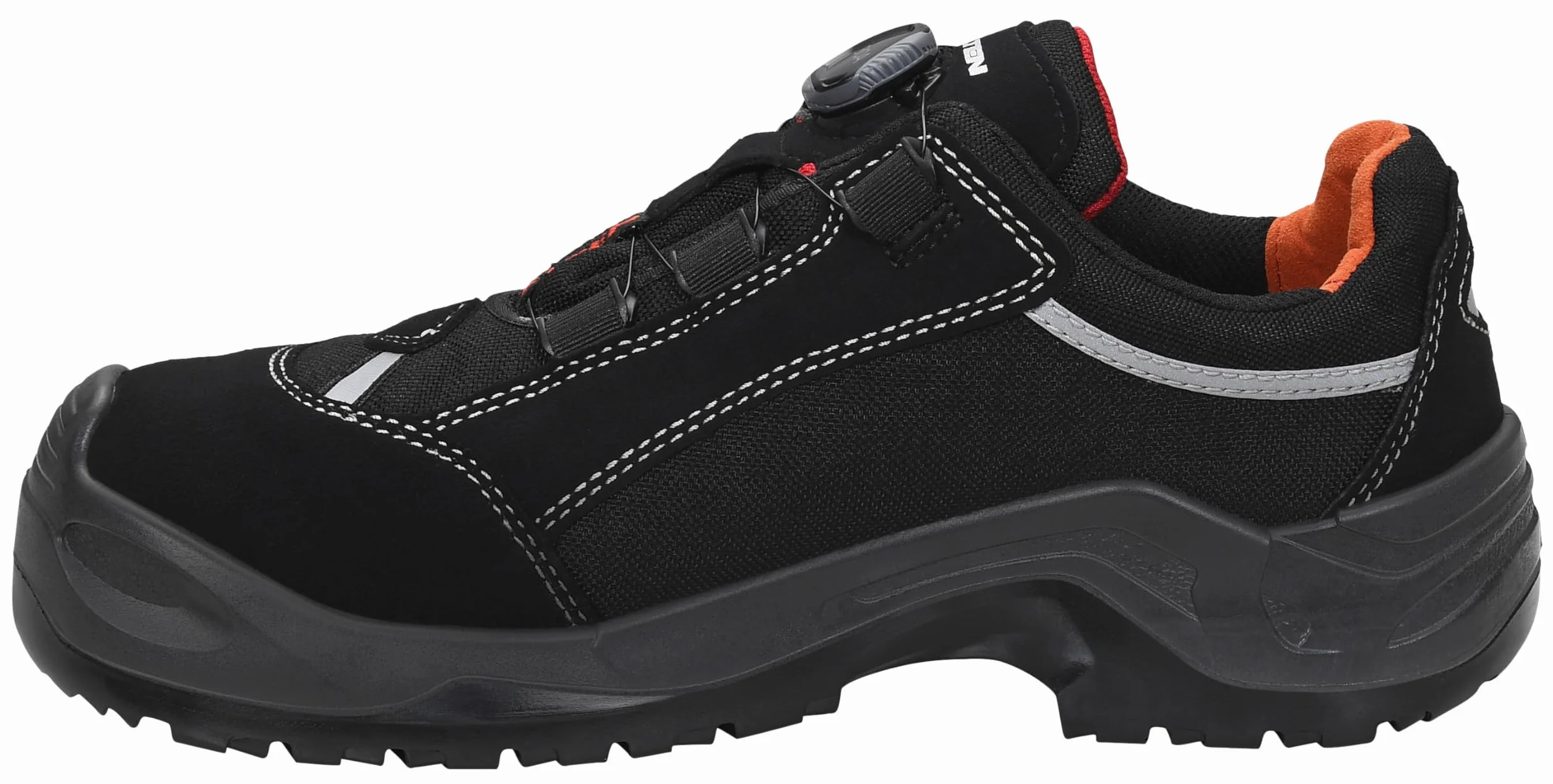 ELTEN SENEX BOA ESD S3 buty ochronne, męskie, tekstylne, aluminiowe noski (lżejsze niż stalowy nosek), lekkie, sportowe, czarne/czerwone, rozmiar: 47