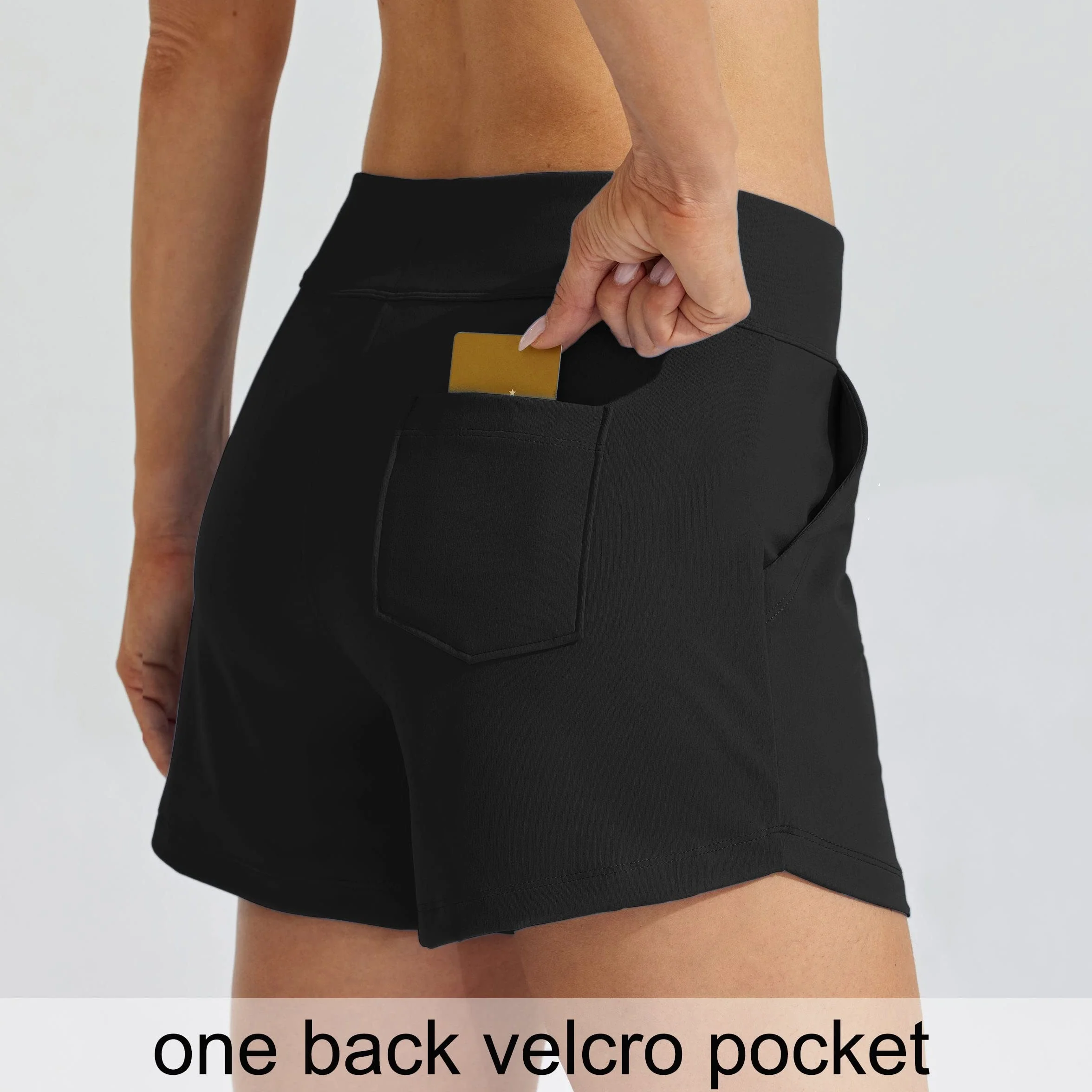 WILLIT Damskie szorty kąpielowe, kąpielówki, kąpielówki, kąpielówki, Tummy Control, szorty plażowe, 3,5 cala, z podszewką