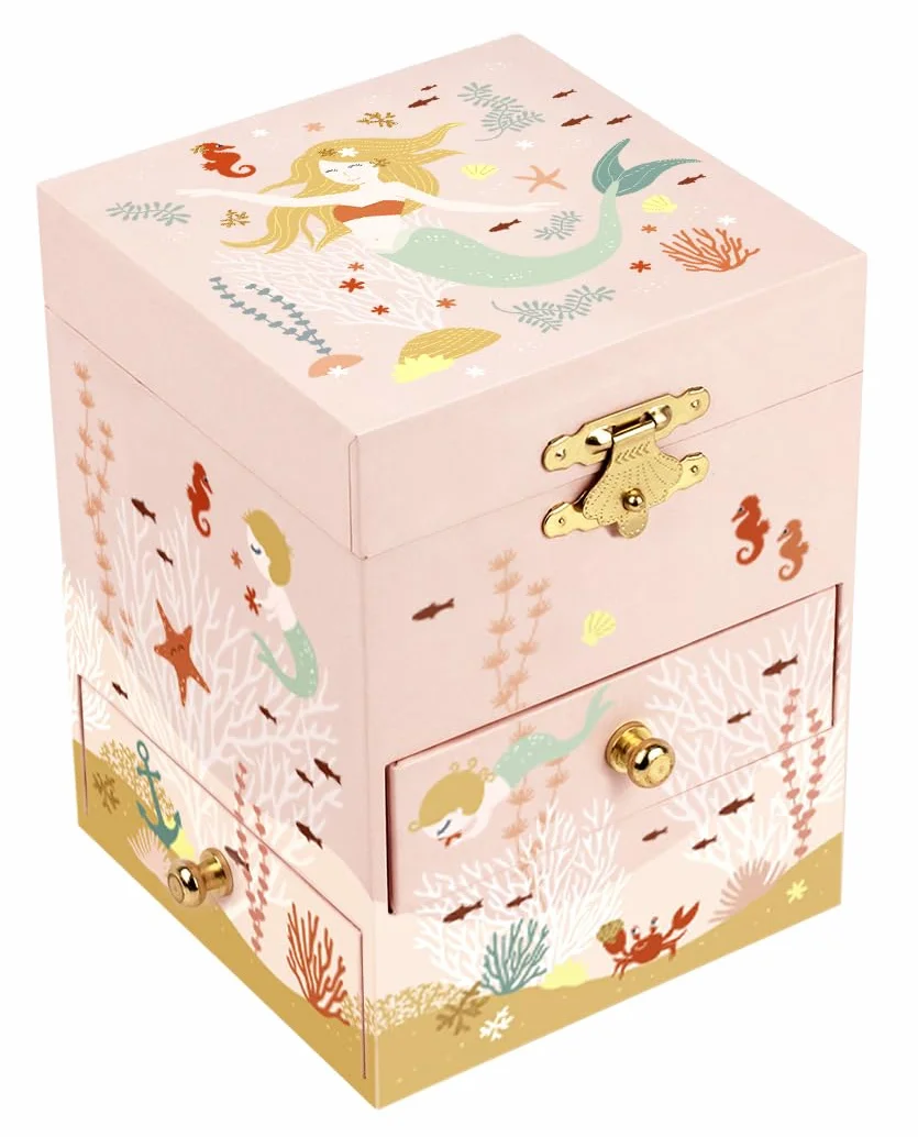 Trousselier- Musical Box z 3 Drawers Syrenka, S13042, różowy