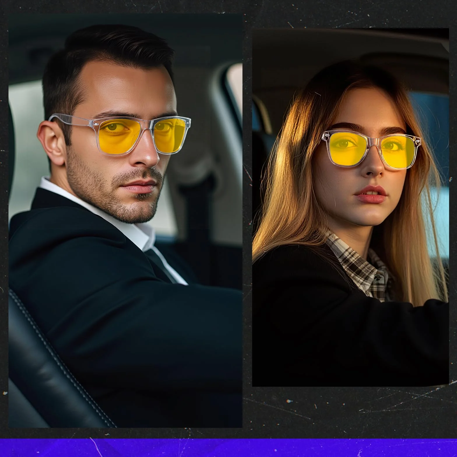okulary przeciwsłoneczne do jazdy nocą z polaryzacją - Okulary przeciwsłoneczne z powłoką antyrefleksyjną do jazdy nocą żółte okulary przeciwsłoneczne dla mężczyzn i kobiet