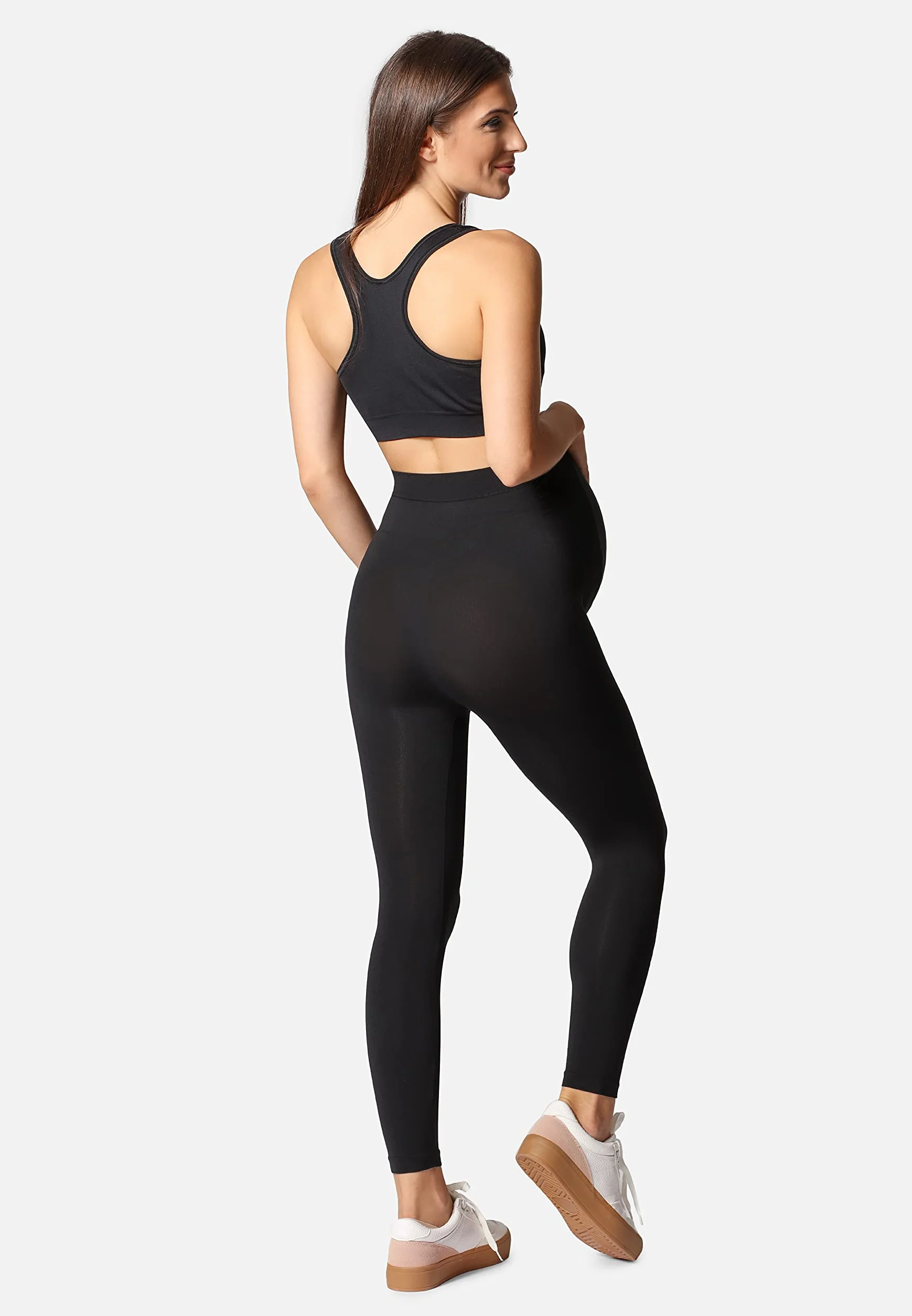 Be Mammy Damskie Legginsy Ciążowe BE-1123