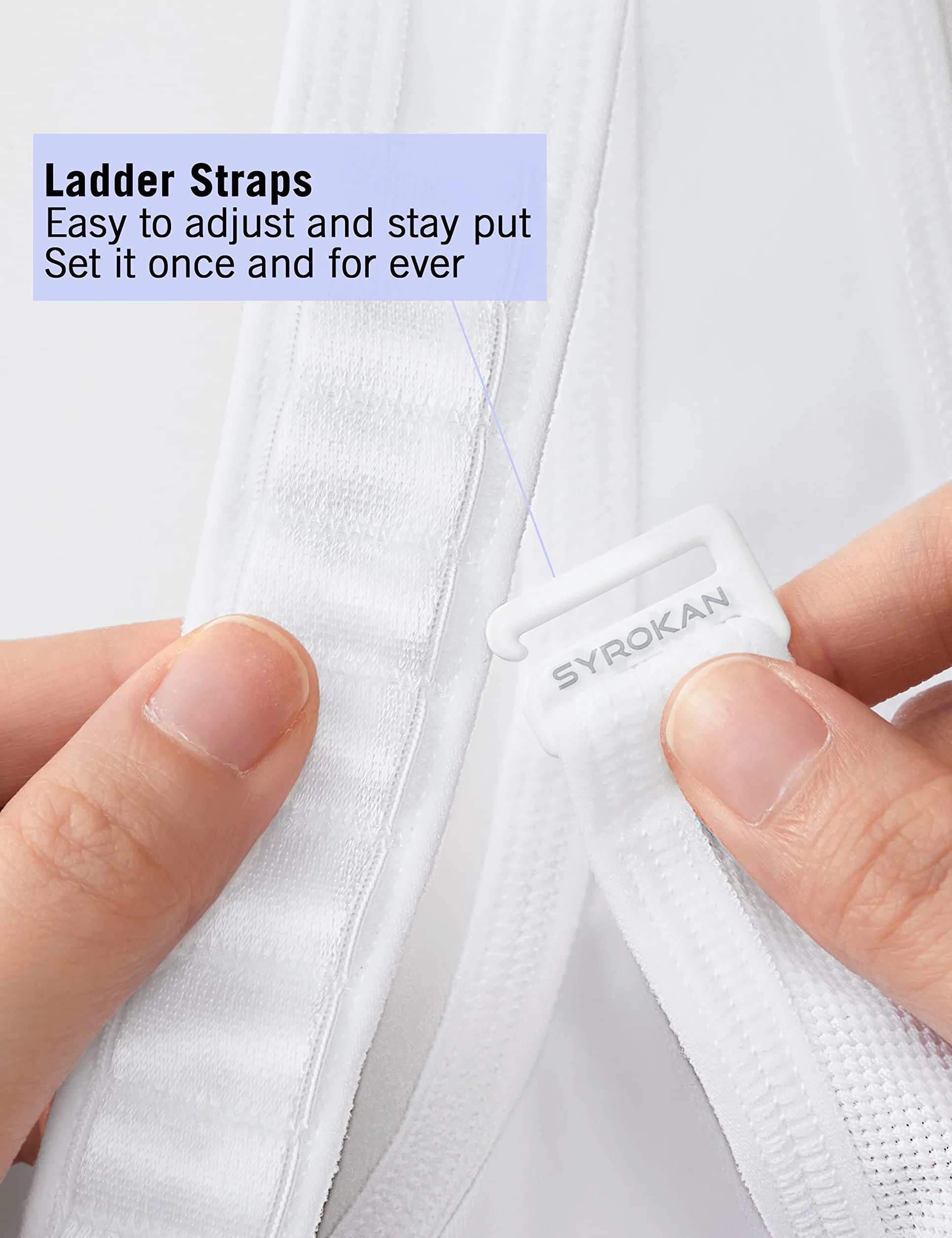 SYROKAN Damski Biustonosz Sportowy Z Fiszbinami Max Control Solid High Impact Plus Size