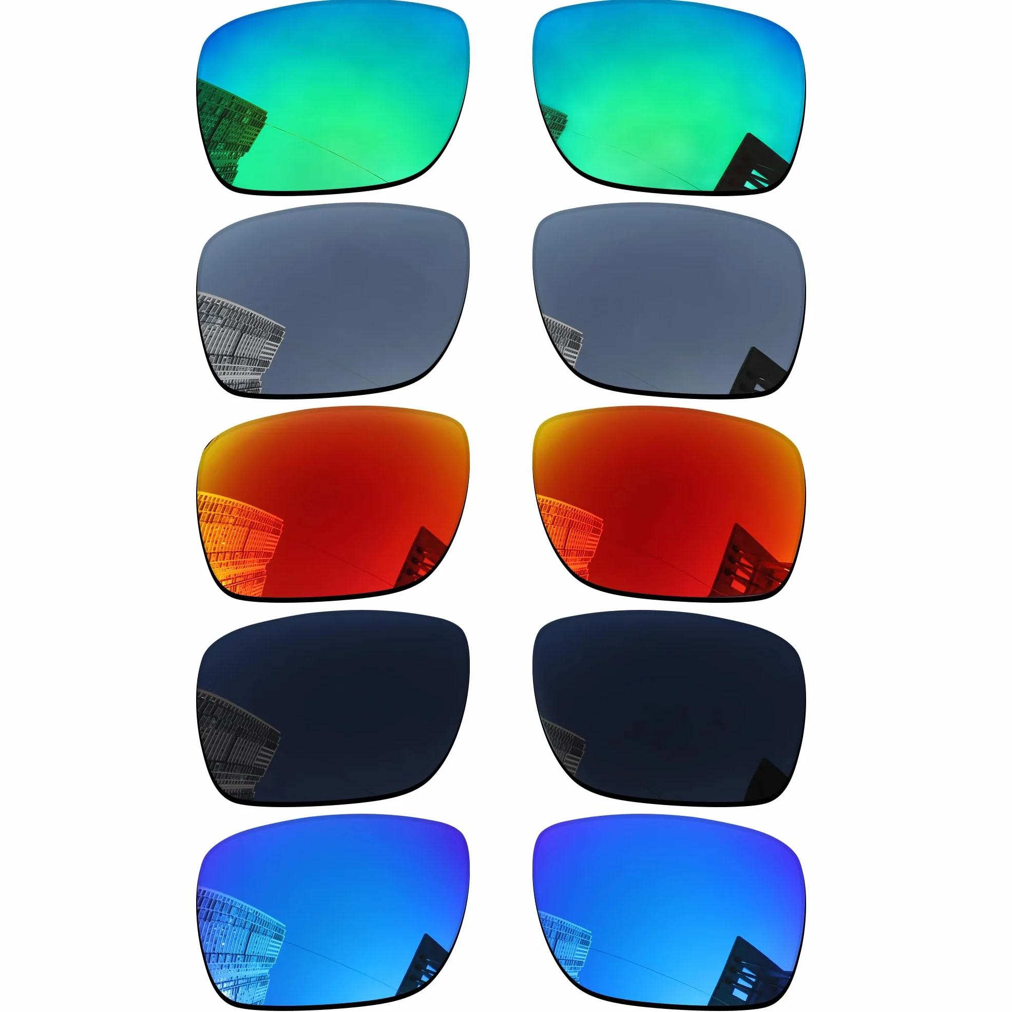 Acefrog 5 par polaryzacyjnych soczewek zamiennych do okularów przeciwsłonecznych Oakley Holbrook XL OO9417, idealnie dopasowane, nietłukące się, odporne na zarysowania, Value Pack
