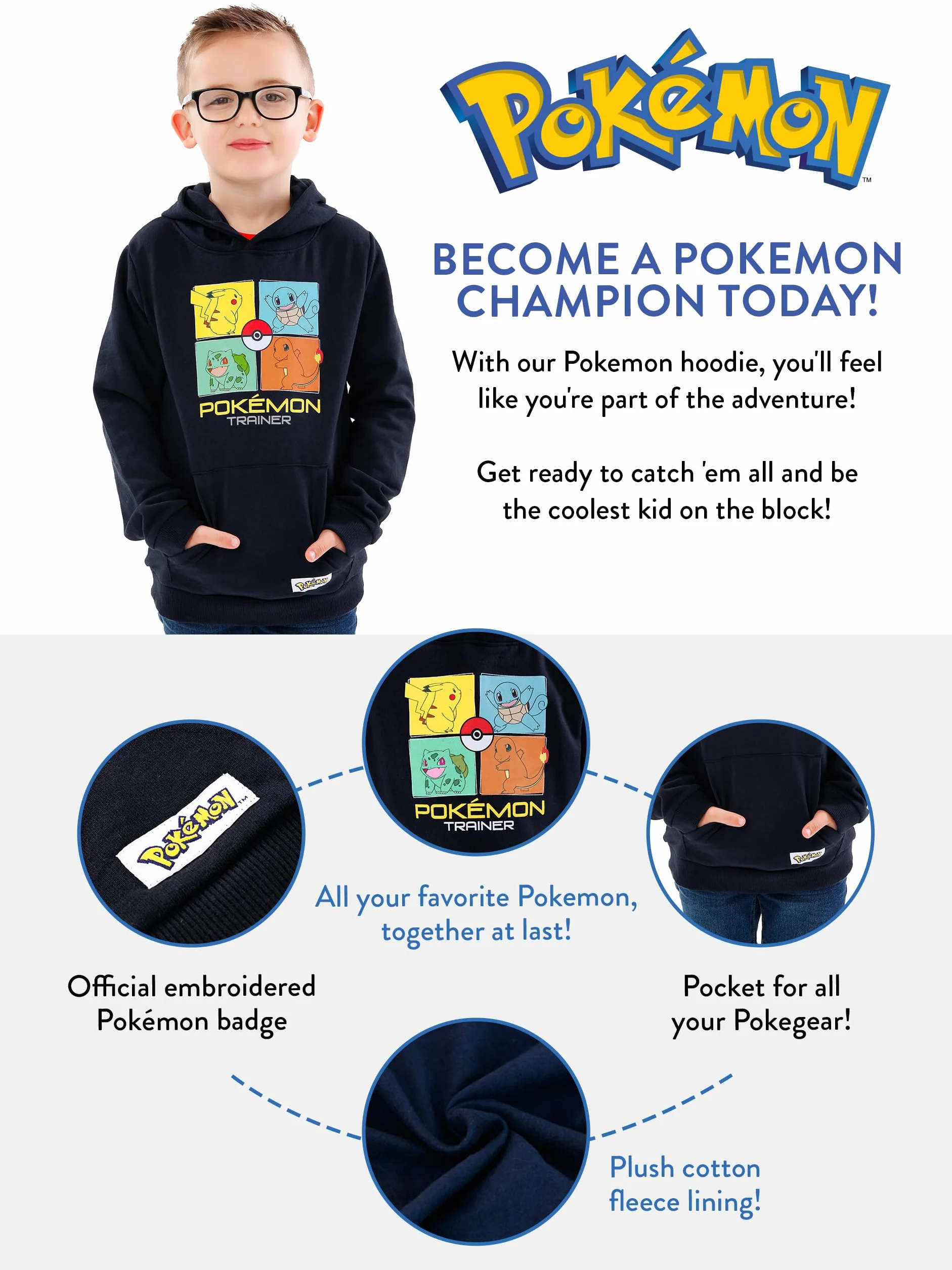 Bluza z kapturem Pokemon | Pikachu bluza z kapturem dla chłopców | Bisasam Glumanda Schiggy | bluza z kapturem dla chłopców | Pokémon odzież dla dzieci