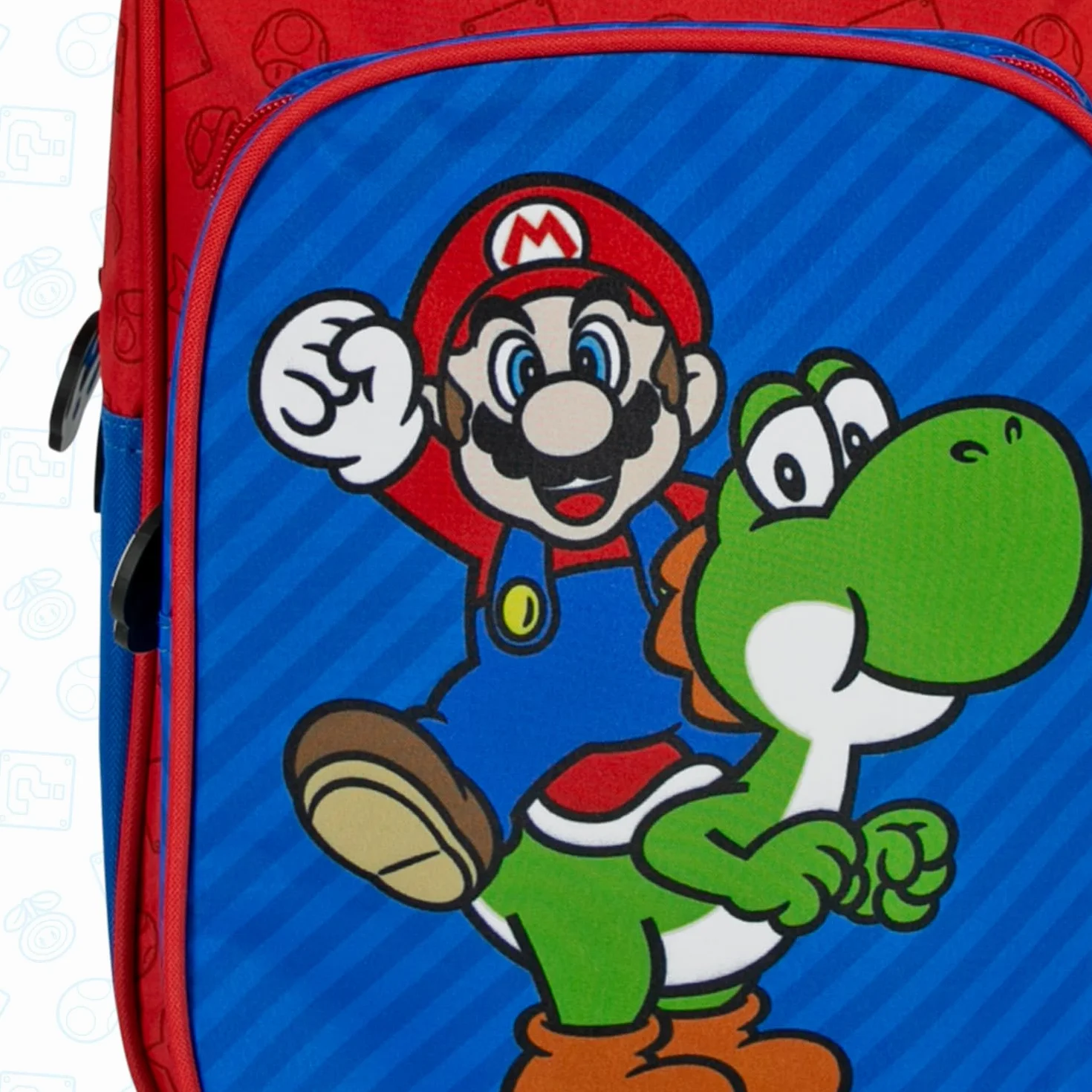 SUPER MARIO Plecak na Kółkach Dzieci 3 4 5 6 Lat - Mario Bros Tornister dla Małych Chłopców Mario Yoshi Lekki - Plecak z 2 Rolkami do Przedszkola Lekki z Regulowanymi Paskami na Ramię - 36x25x15 cm