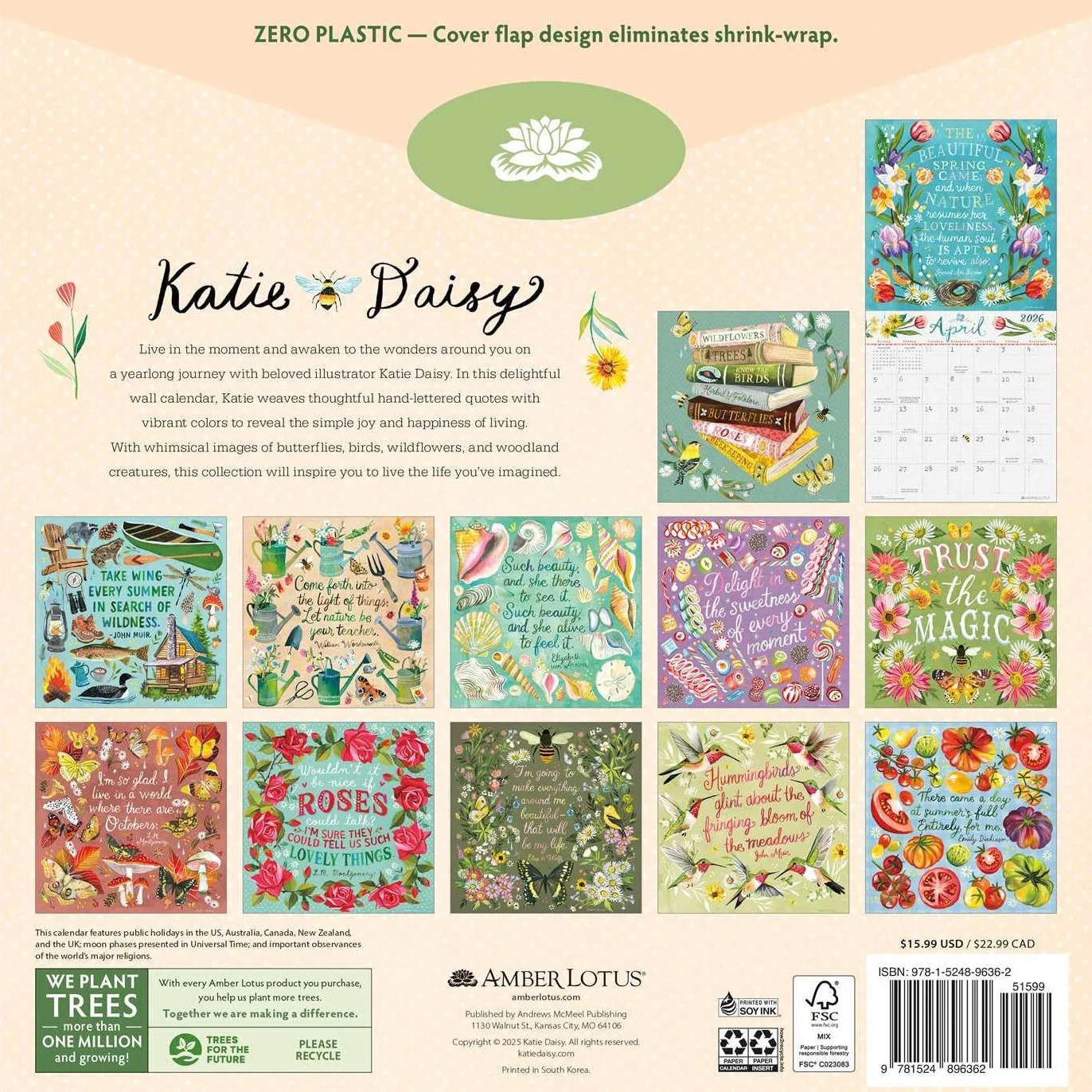 Katie Daisy 2026 Wall Calendar: Trust the Magic
