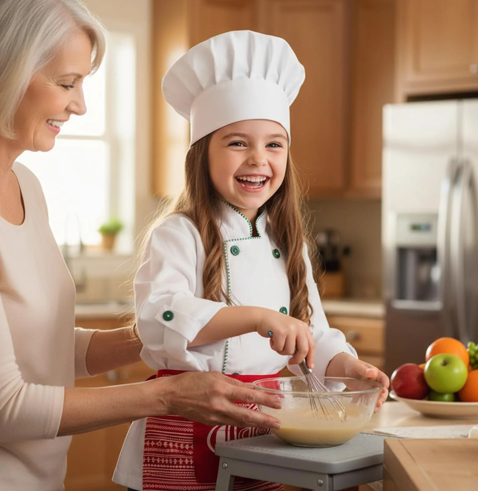 4 sztuki czapek kuchennych dla dzieci – Regulowana czapka kuchenna dla dzieci, biała bawełniana czapka piekarska, czapka do dziecięcej kuchni, czapka do gotowania, pieczenia, imprezy, szkoły, domu