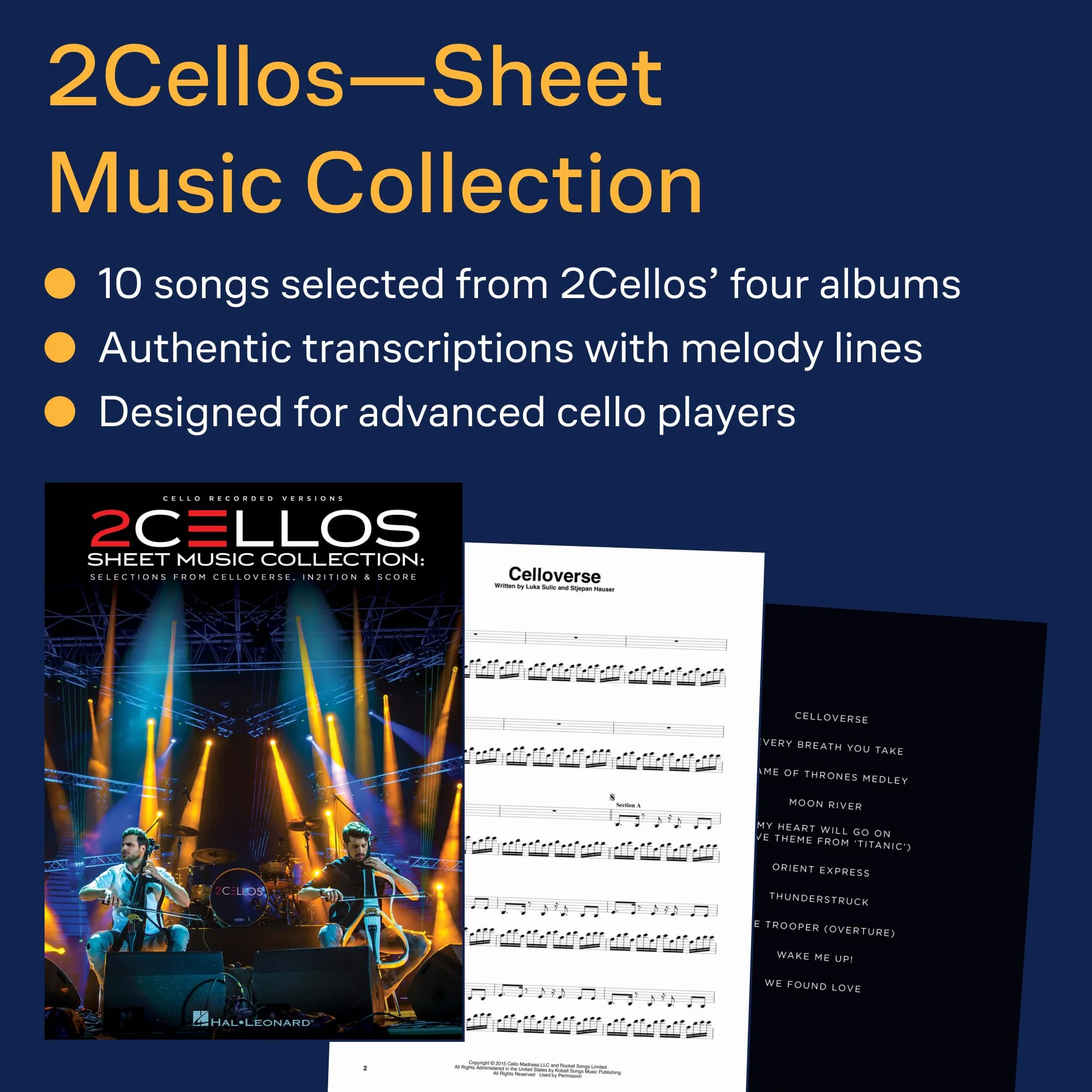 2 cellos - sheet music collection -livre +partition: Selections from Celloverse, In2ition & Score for Two Cellos