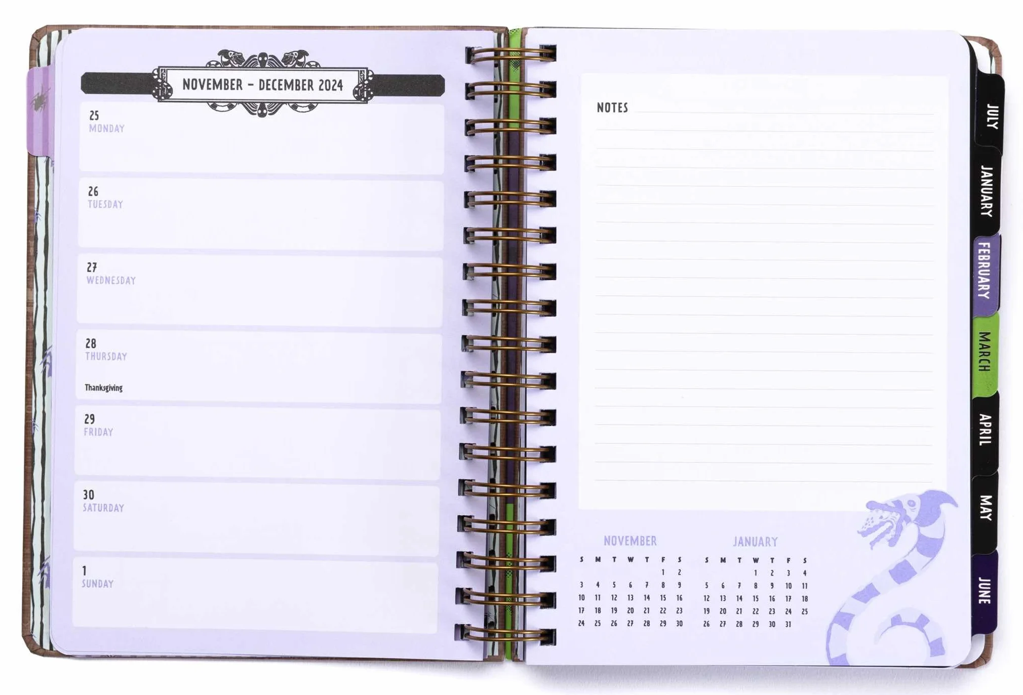 2025 Beetlejuice 13-Month Weekly Planner