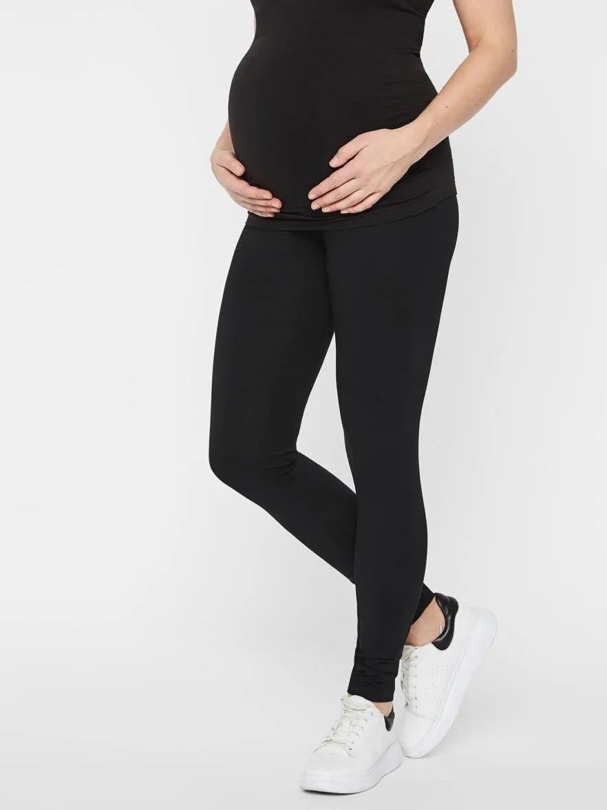 MAMALICIOUS Mllea Org Long Legging 2pack A. O. Noos - Legginsy ciążowe Kobiety