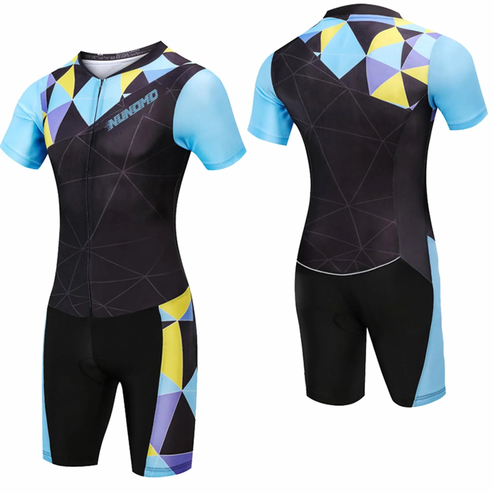 Damskie stroje triathlonowe, oddychające, jednoczęściowe stroje kąpielowe z krótkim rękawem, do jazdy na rowerze, biegania, surfingu, pływania, damski strój rowerowy, wyściełany żelowo