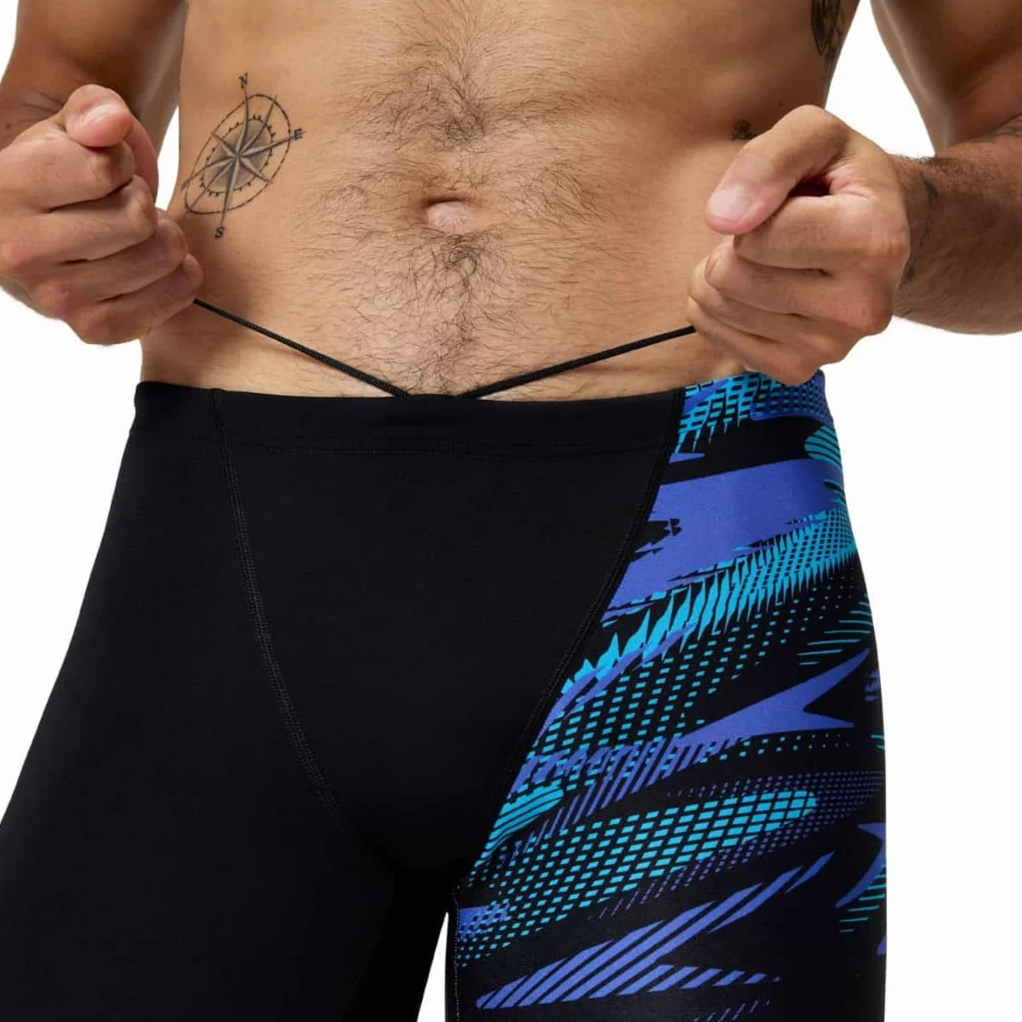 Speedo Jammer Hyperboom V-Cut dla mężczyzn, szybkoschnący, trening, fitness, odporny na działanie chloru (1 szt.)