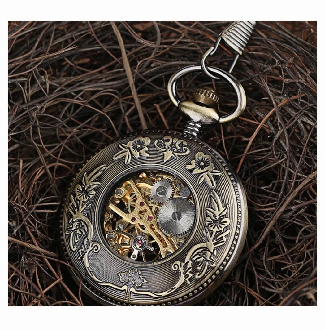 Vintage Zegarek Kieszonkowy Mechaniczny Zegarek Kieszonkowy Męski, Mechaniczne Zegarki Kieszonkowe Z Cyframi Rzymskimi Mężczyzn Elegancki
