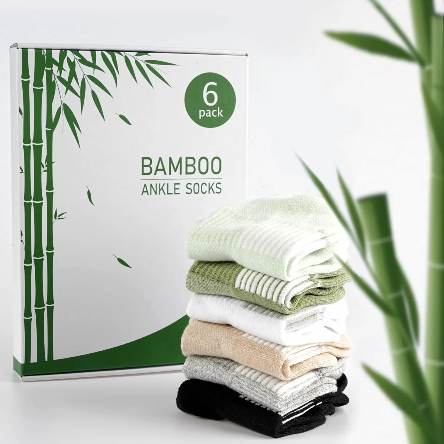 Blu Ninfee Bambusowe skarpety treningowe damskie 3-5/6-8, damskie skarpety do biegania do kostek, oddychające krótkie skarpety sportowe, prezenty dla kobiet, dziewcząt, lato, 6 par