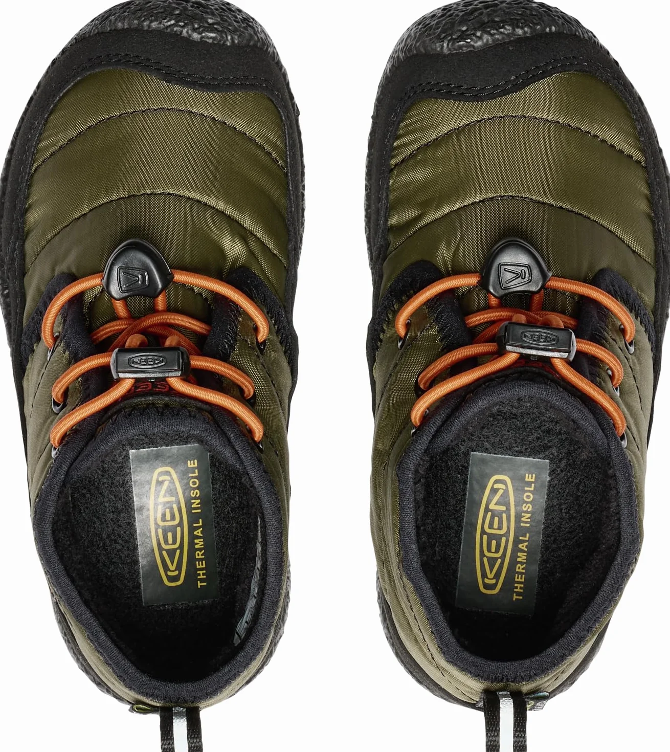 KEEN Unisex Kids Howser 2 Chukka wodoodporne buty Chukka, Ciemny oliwkowy złoty płomień, 7 UK Child
