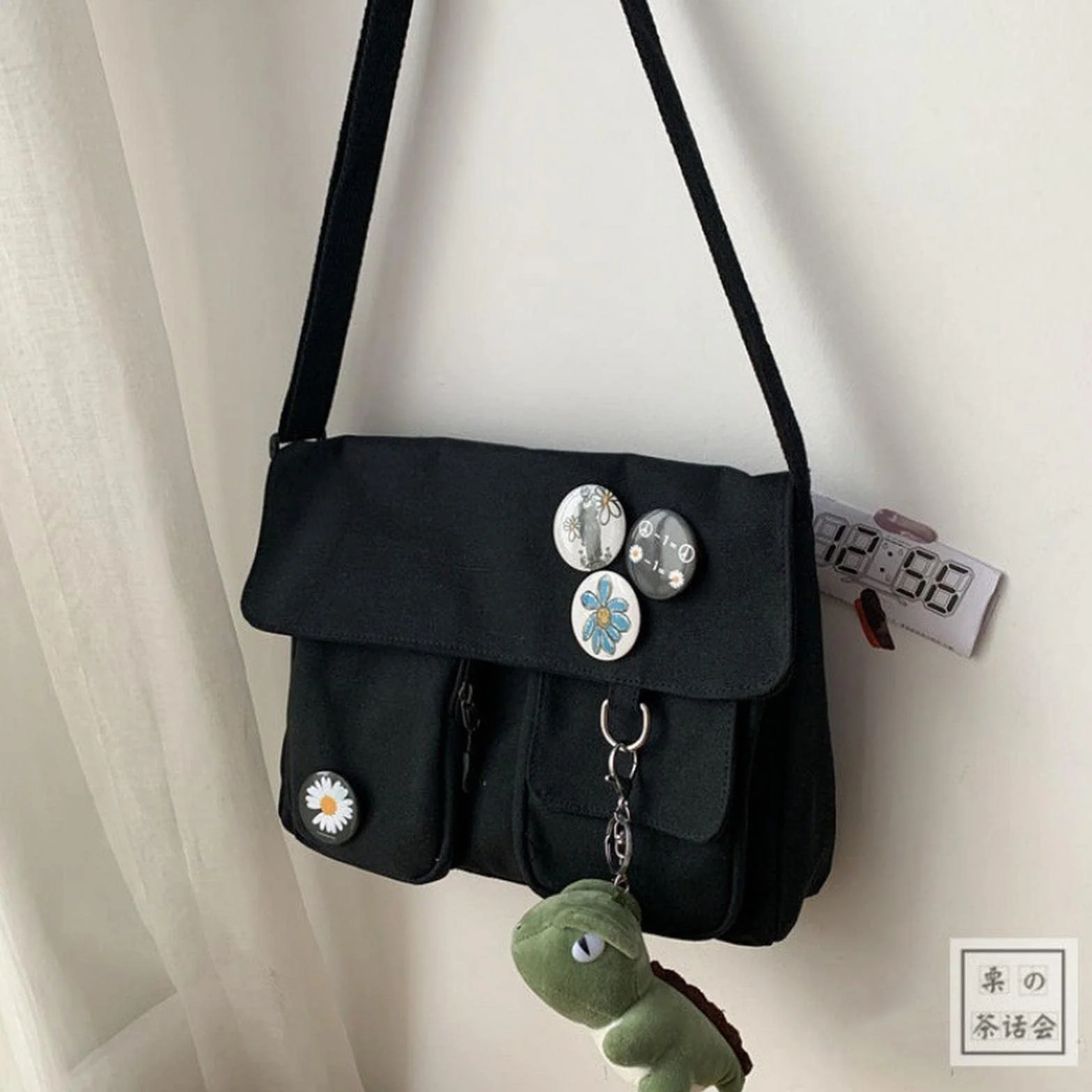 MOGSA Torba na ramię moda damska płócienne torby na ramię dla młodzieży na co dzień damskie torby crossbody o dużej pojemności solidne torebki torby kurierskie dla kobiet