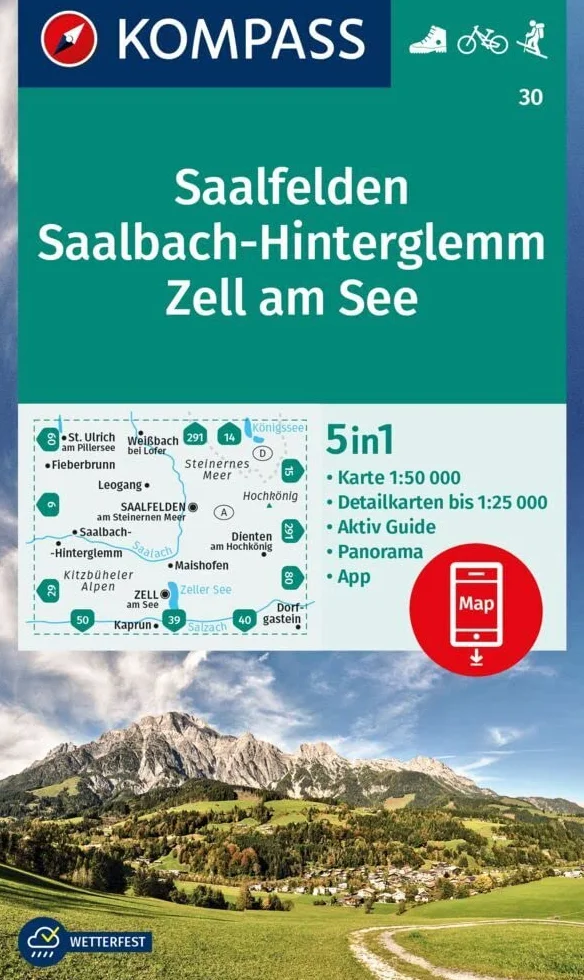 30 saalfelden saalbach zell am see: Wandelkaart Schaal 1 : 50.000