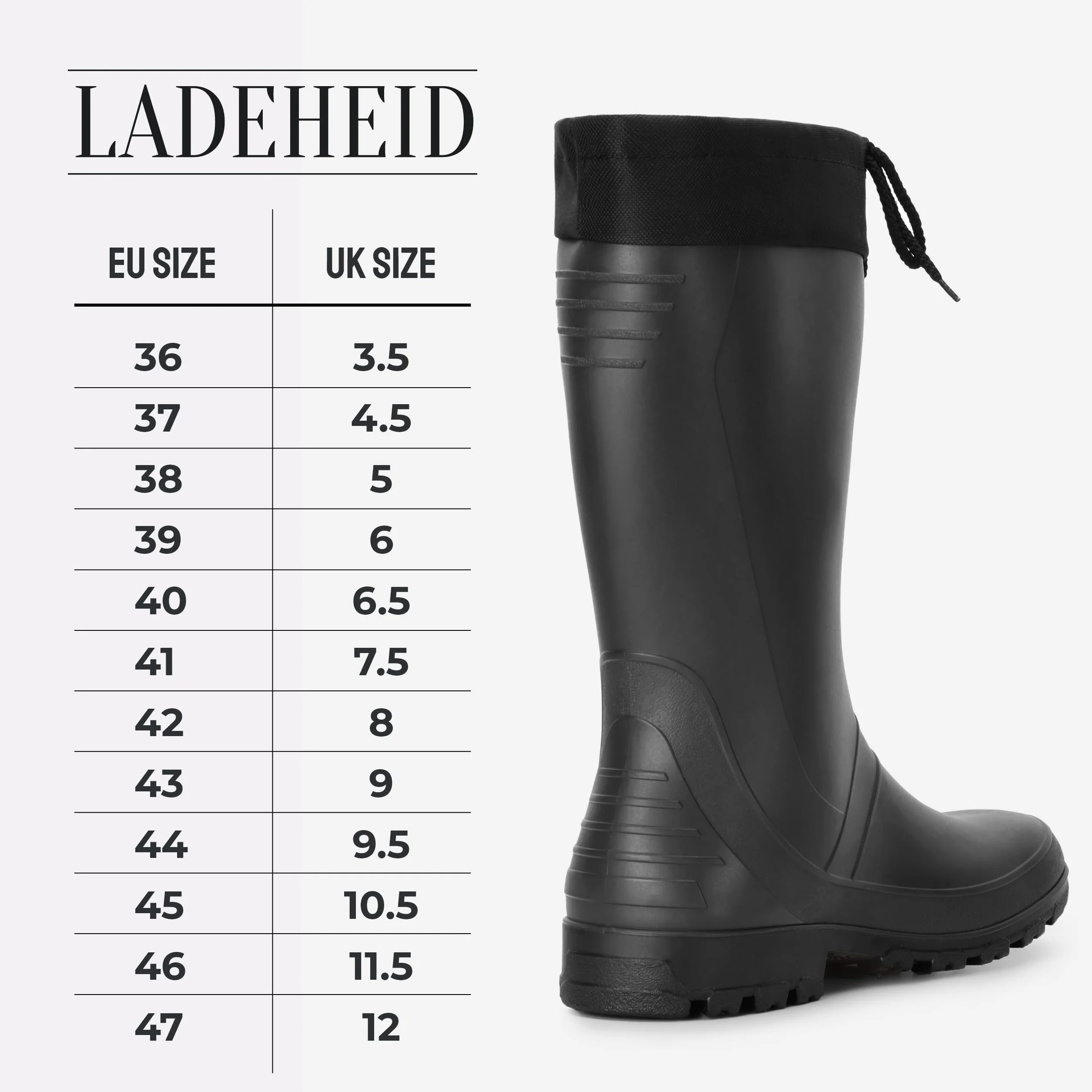 Ladeheid Damskie i Męskie Kalosze z PVC LA-958