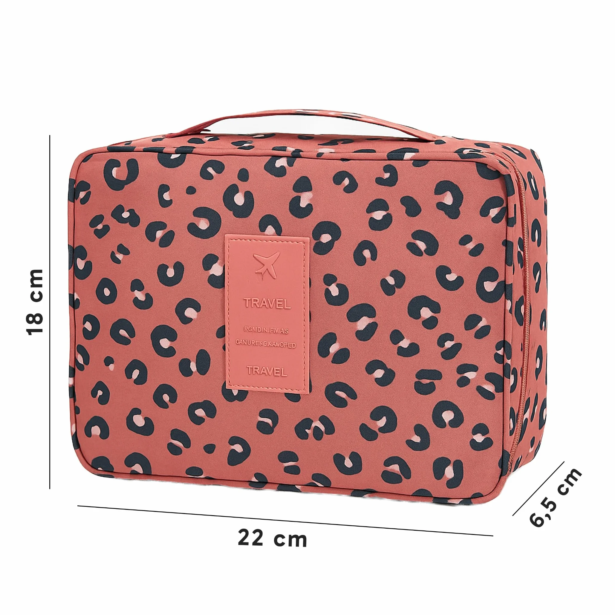 Retoo Kosmetyczka, podróżna kosmetyczka, przenośna torba na kosmetyki, dla kobiet i dziewcząt, wielofunkcyjna walizka na kosmetyki, Rosa, 2x24x18,5