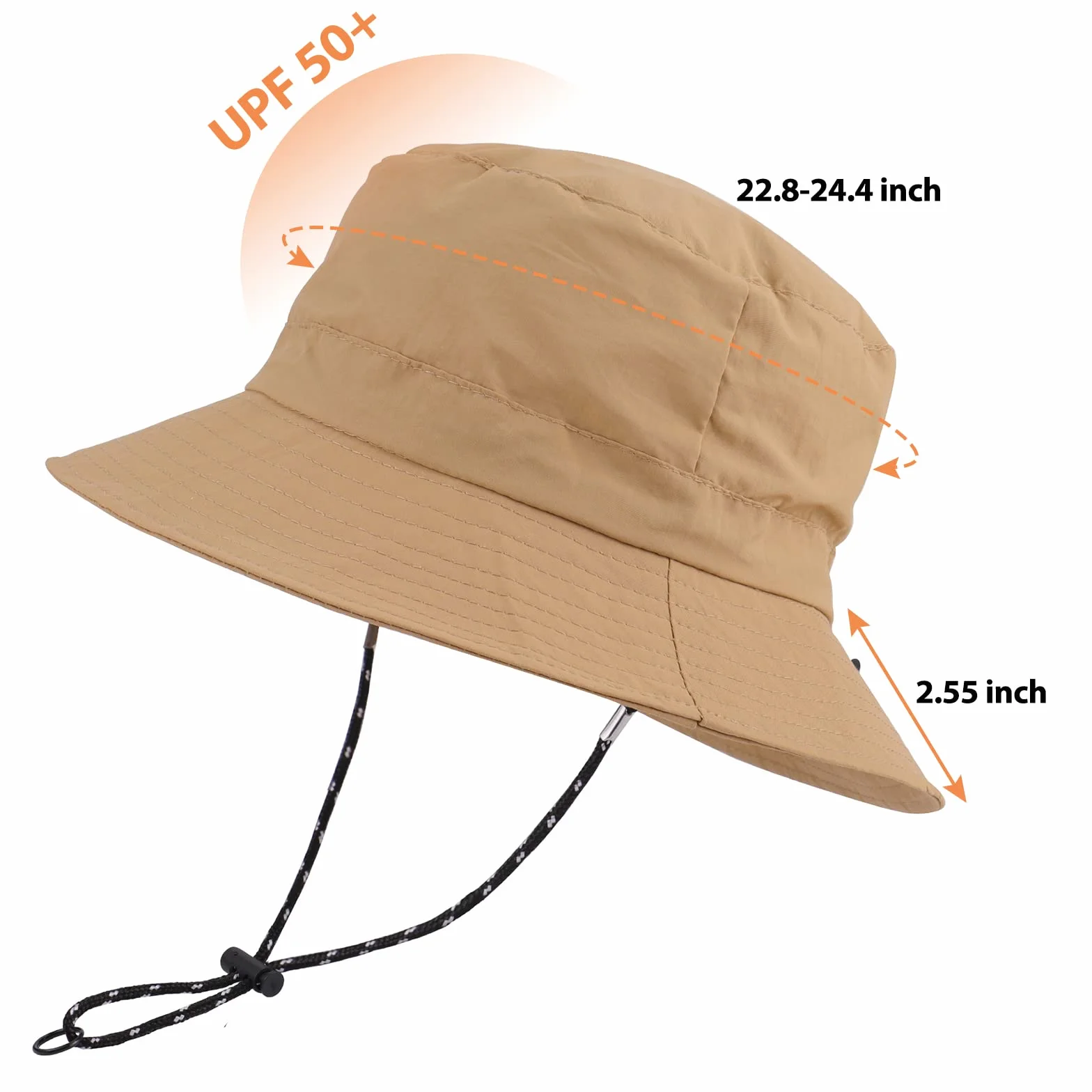 MK MATT KEELY Kapelusz przeciwsłoneczny dla mężczyzn kobiet letni UPF 50+ kapelusz Boonie składany outdoorowy wodoodporny kapelusz typu bucket z szerokim rondem