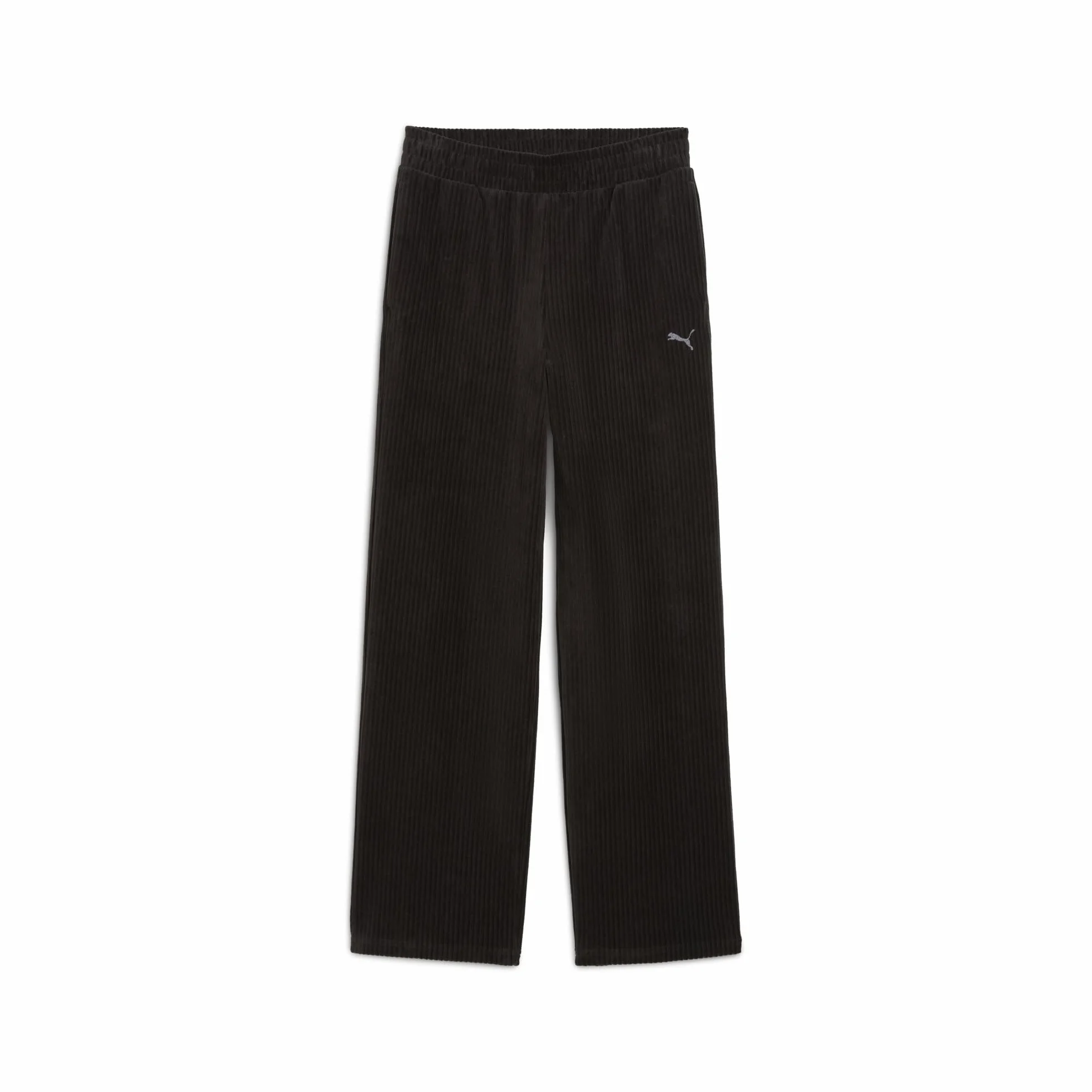 PUMA Ess Elevated Velour Rib Straight Leg Pant - Spodnie z dzianiny Kobiety