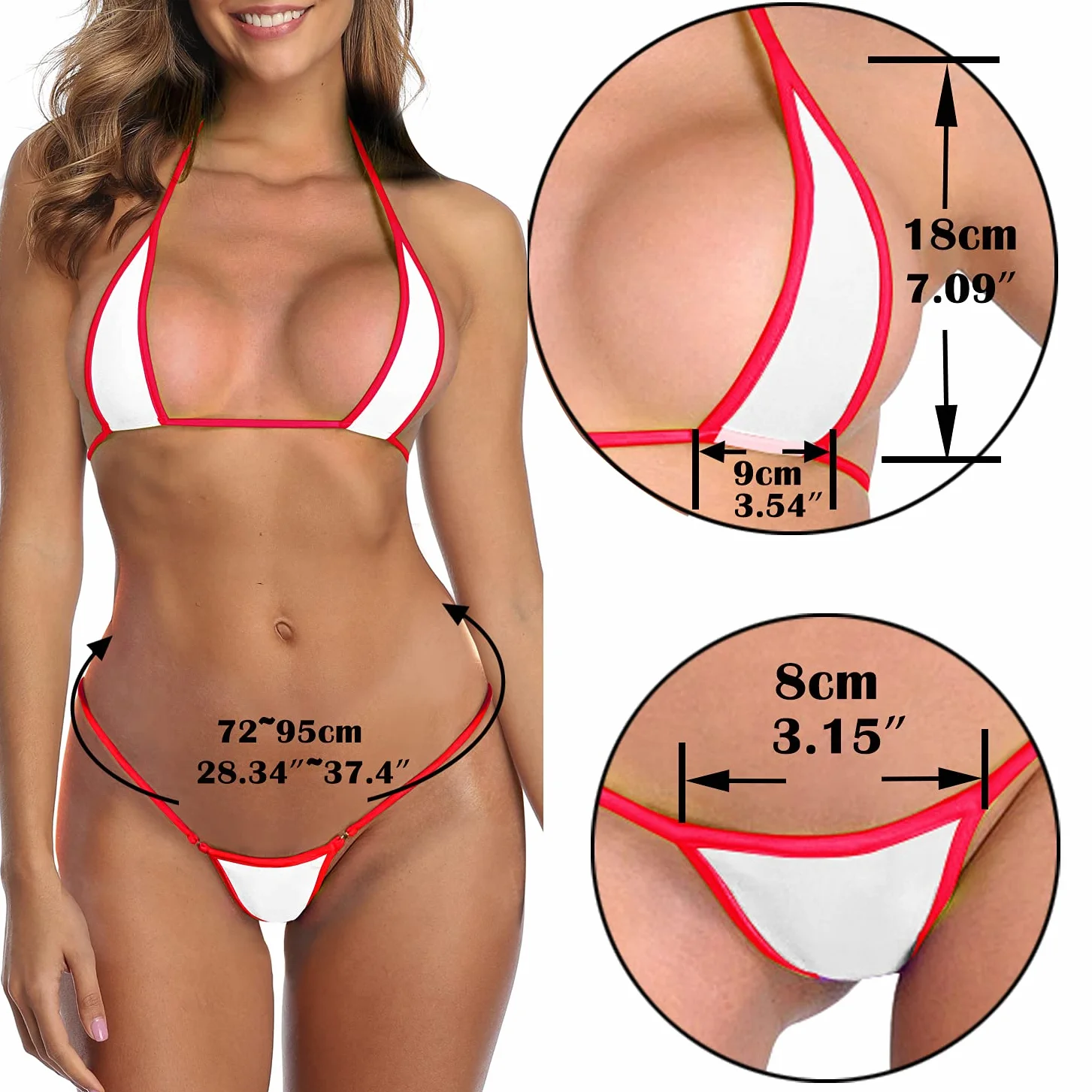 SHERRYLO Klasyczny zestaw bikini, damski, różowy, Rozmiar uniwersalny