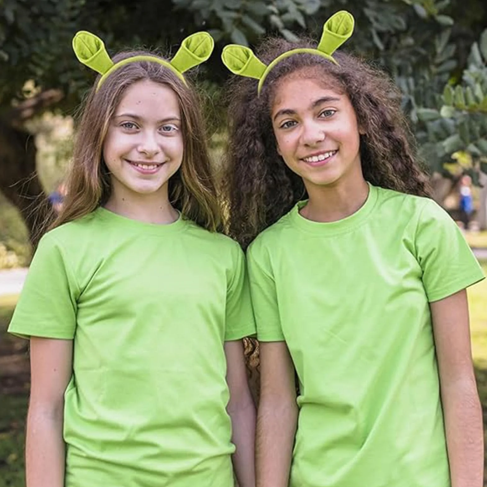 Shrek Ears, uszy dla Shreka, zielona opaska na głowę, opaska na głowę, na Halloween, Boże Narodzenie, przyjęcie, opaska na głowę, uszy zwierzęce, opaska na głowę
