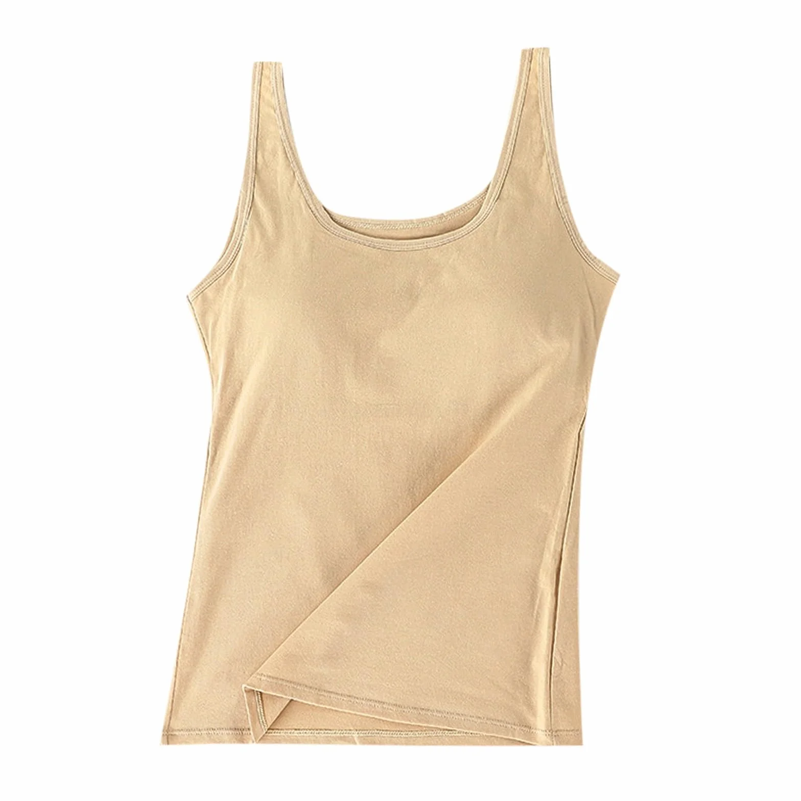 Damski bawełniany podkoszulek z wbudowanym biustonoszem regulowany bez fiszbin, szeroki pasek, podkoszulek, podstawowy, czarno-biały, tank top, joga, bielizna modelująca, koszula z wbudowanym
