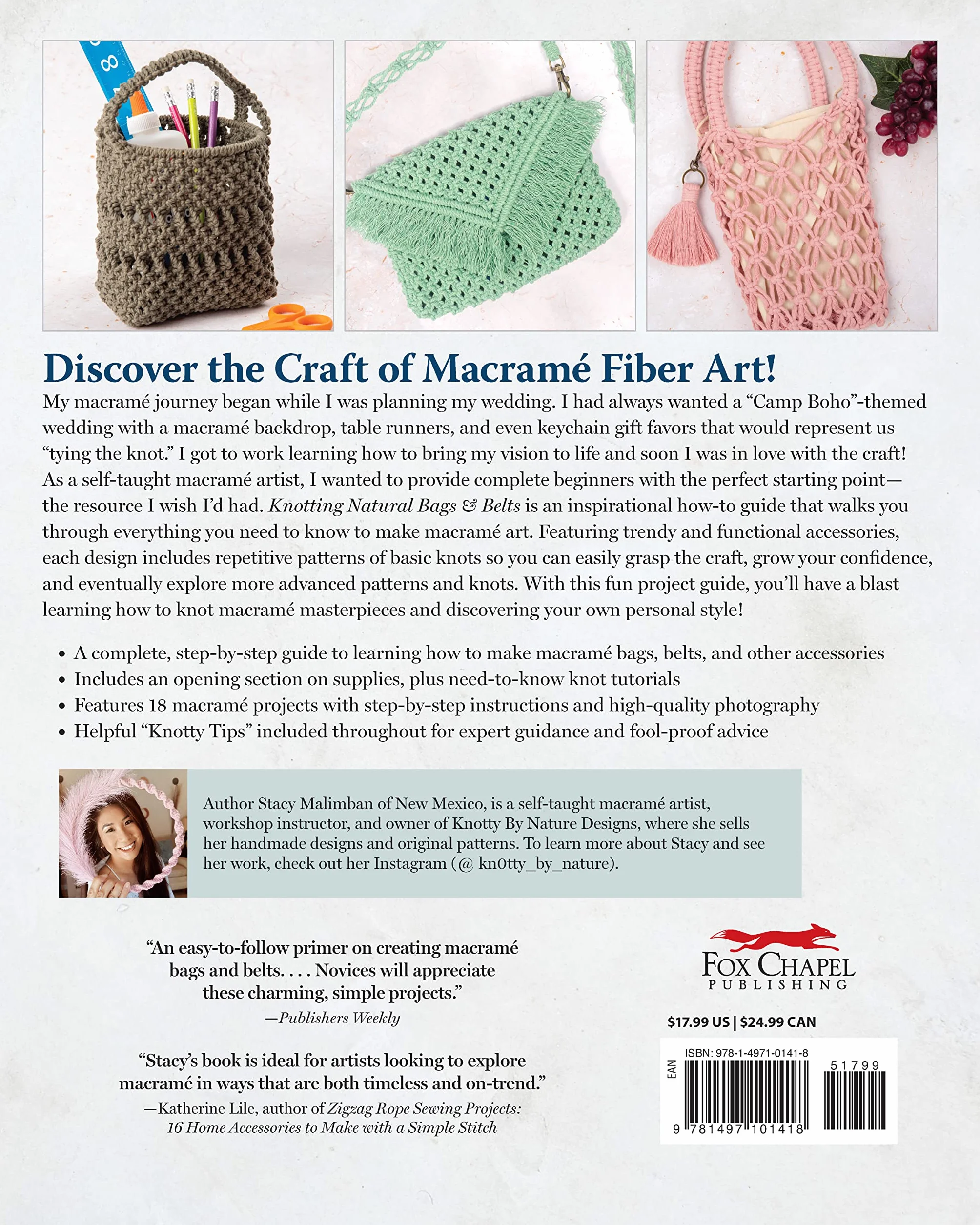 Knotting Natural Bags & Belts: 18 Beautiful, Easy-To-Make Macramé Projects