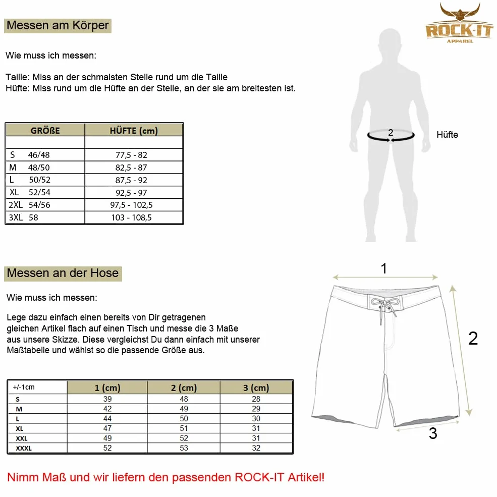 ROCK-IT Apparel Męskie spodenki typu boardshorts, bez podszewki, w kamuflażu, szybkoschnące, z wieloma kieszeniami, szorty surfingowe, strój kąpielowy [rozmiary S-3XL]