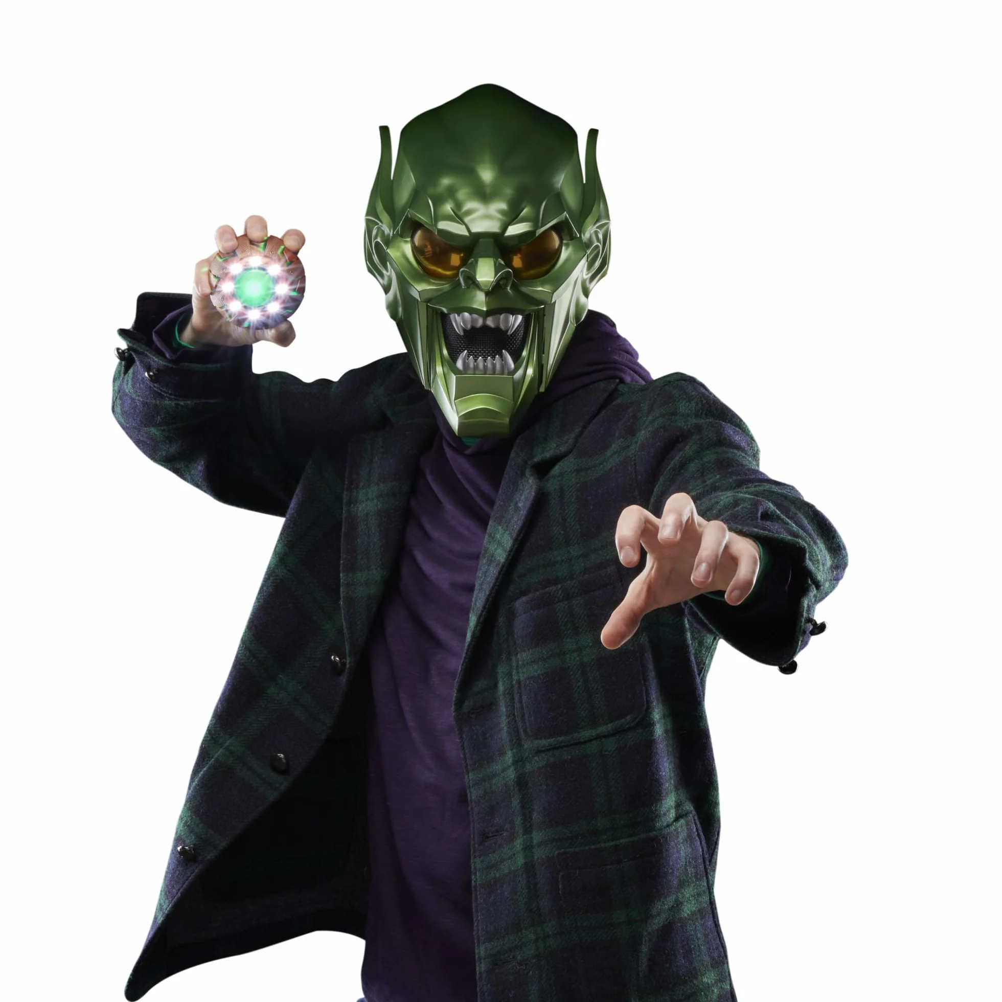 Marvel Legends Series Green Goblin Premium kask do odgrywania ról, Spider-Man: No Way Home, sprzęt do odgrywania ról dla dorosłych