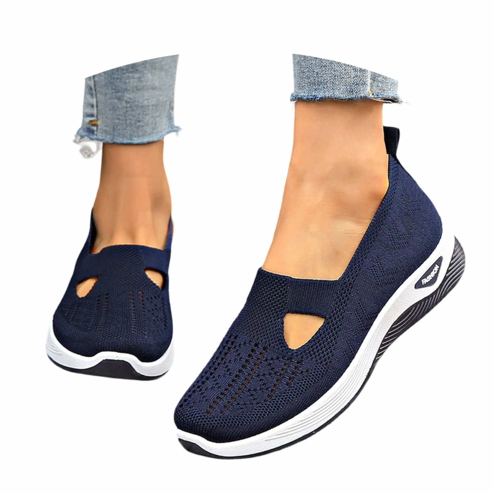 Damskie ortopedyczne buty wsuwane, buty sportowe, oddychające, lekkie, z siateczki, szerokość H, buty sportowe, wygodne, ergonomiczne, miękkie wkładki, buty do chodzenia, buty letnie, buty rekreacyjne