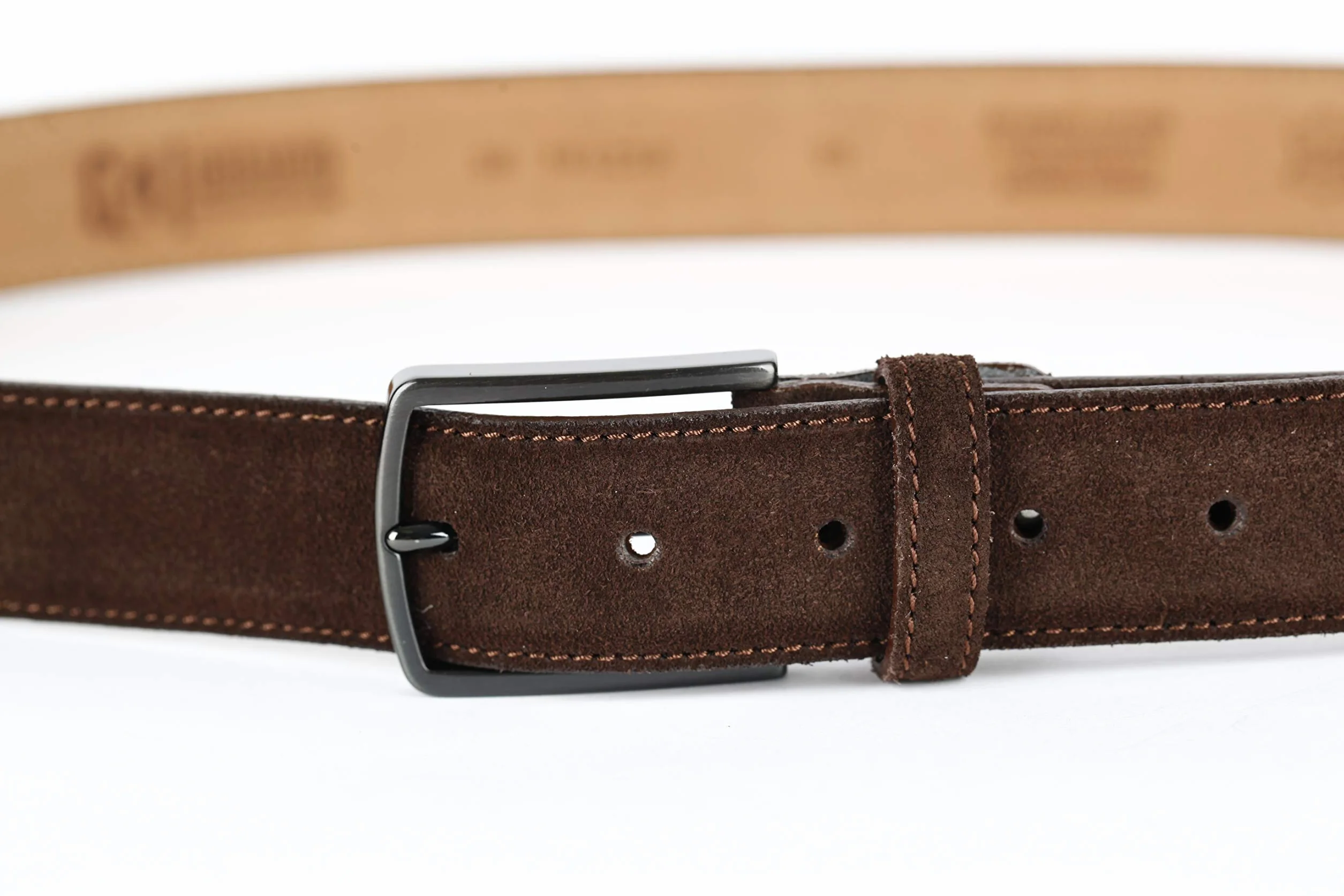 suede riem heren | 3,5cm-4cm (35mm-40mm) breed | Kwaliteitsriem met geschenkdoos | milieuvriendelijke en eerlijke productie