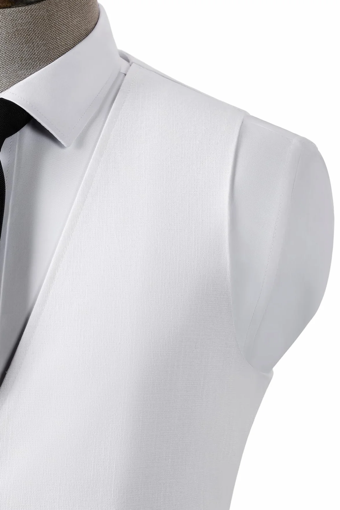 Solovedress Męska elegancka kamizelka do garnituru, na lato, lniana kamizelka na wesele i imprezę