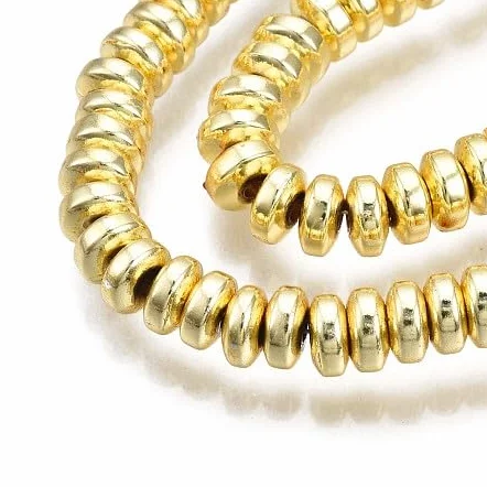 Hematyt oponka przekładka 4x2mm kolor jasny złoty sznur/+-180szt
