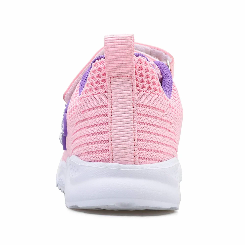 Dziecięce buty sportowe dla dziewczynek, buty sportowe dla małych dzieci, do pierwszych wędrówek, oddychające, lekkie buty rekreacyjne, różowy - różowy - 26 EU