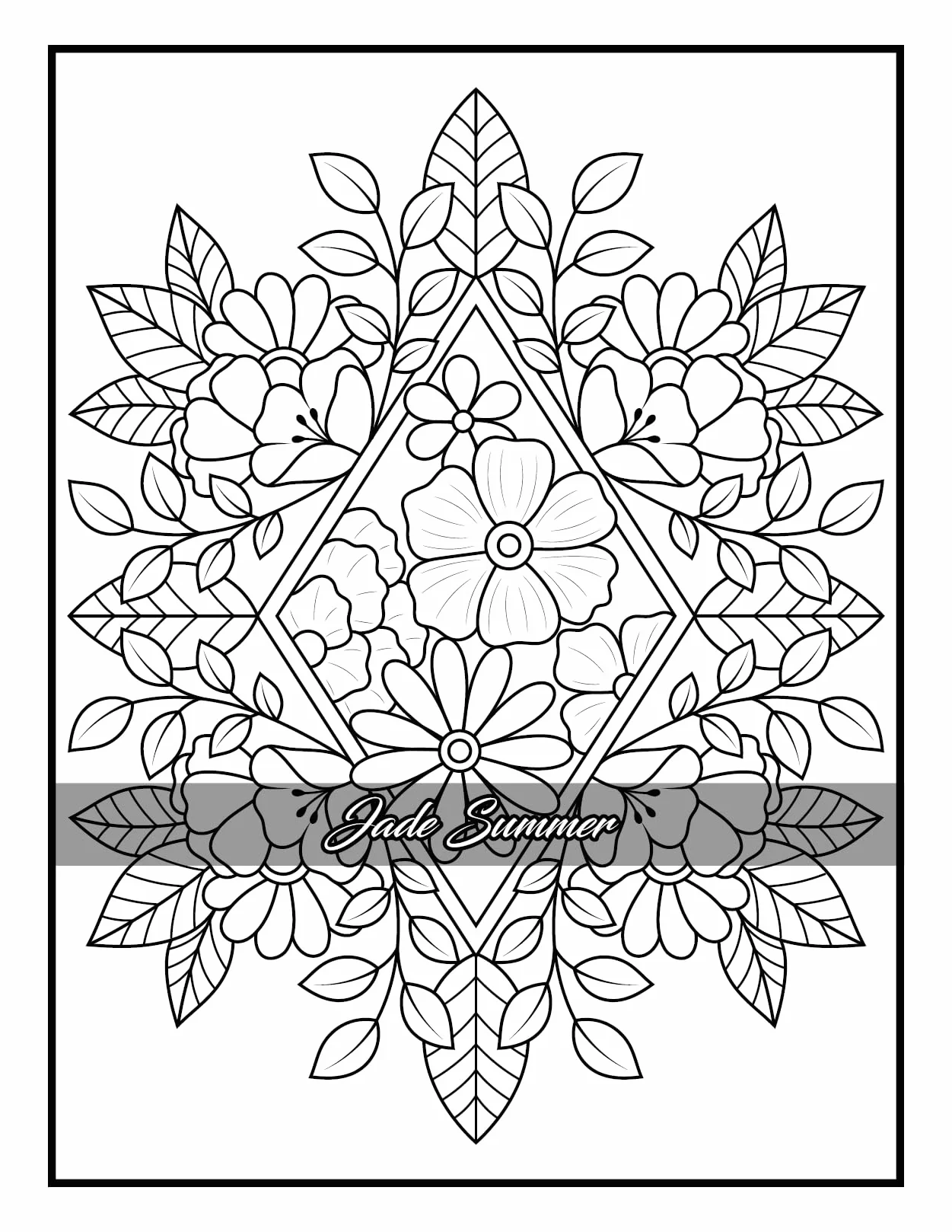 100 Flowers: Adult Coloring Book with Bouquets, Wreaths, Swirls, Patterns, Decorations