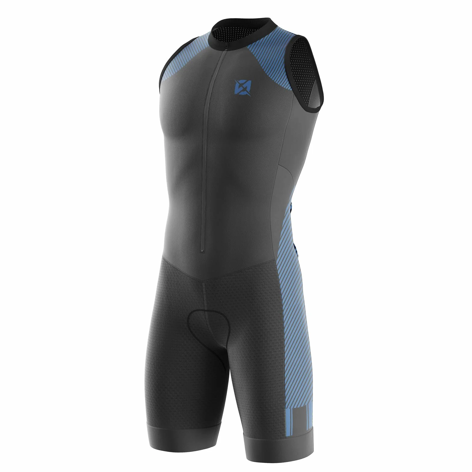 Męski kombinezon triathlonowy MTB Triathlon z wyściełanymi rękawami, szybkoschnący, do treningu rowerowego, roweru szosowego, odzież rowerowa, pro trisuit i triathlon
