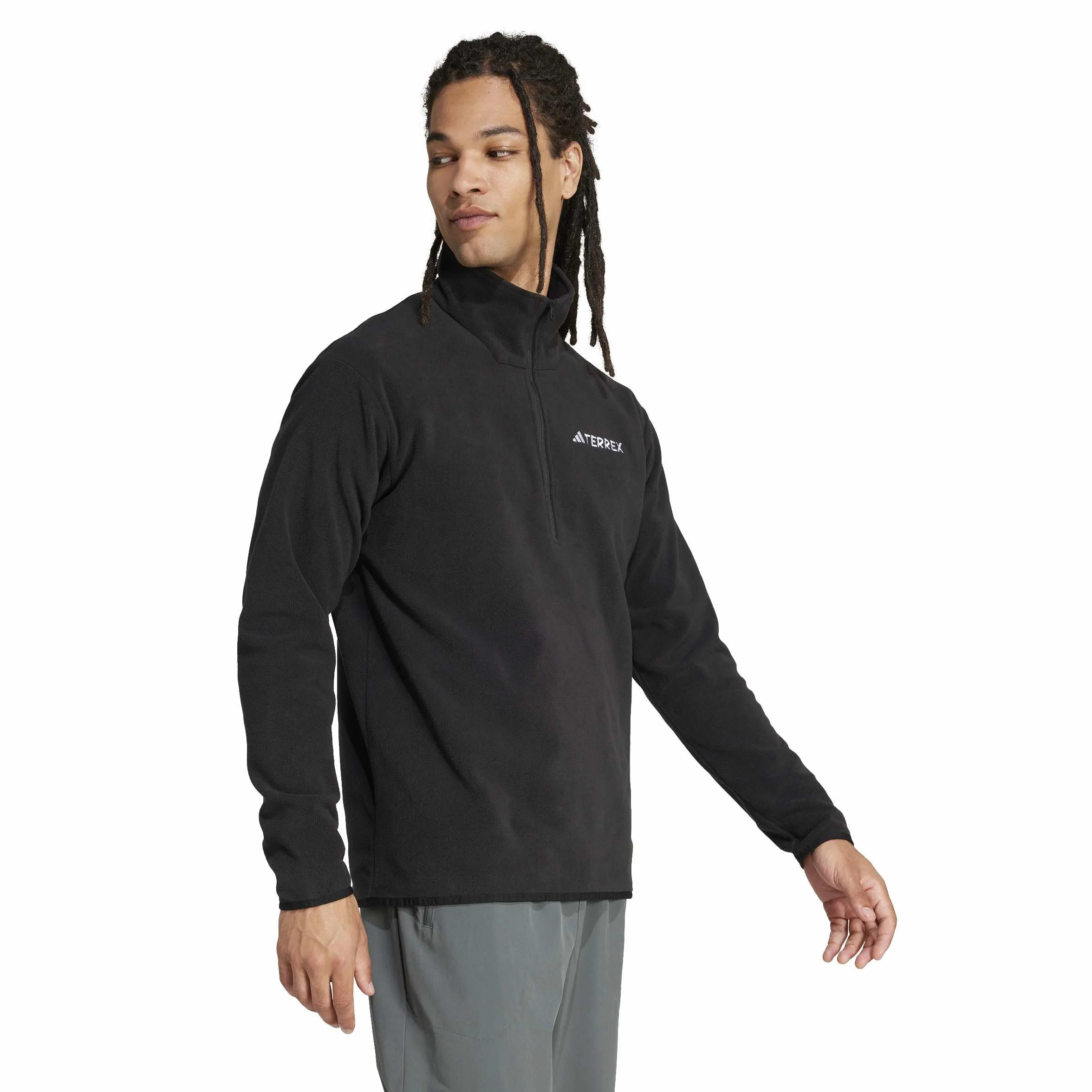 adidas Mężczyźni Terrex Multi Essentials Half Zip Fleece Jacket, black, L