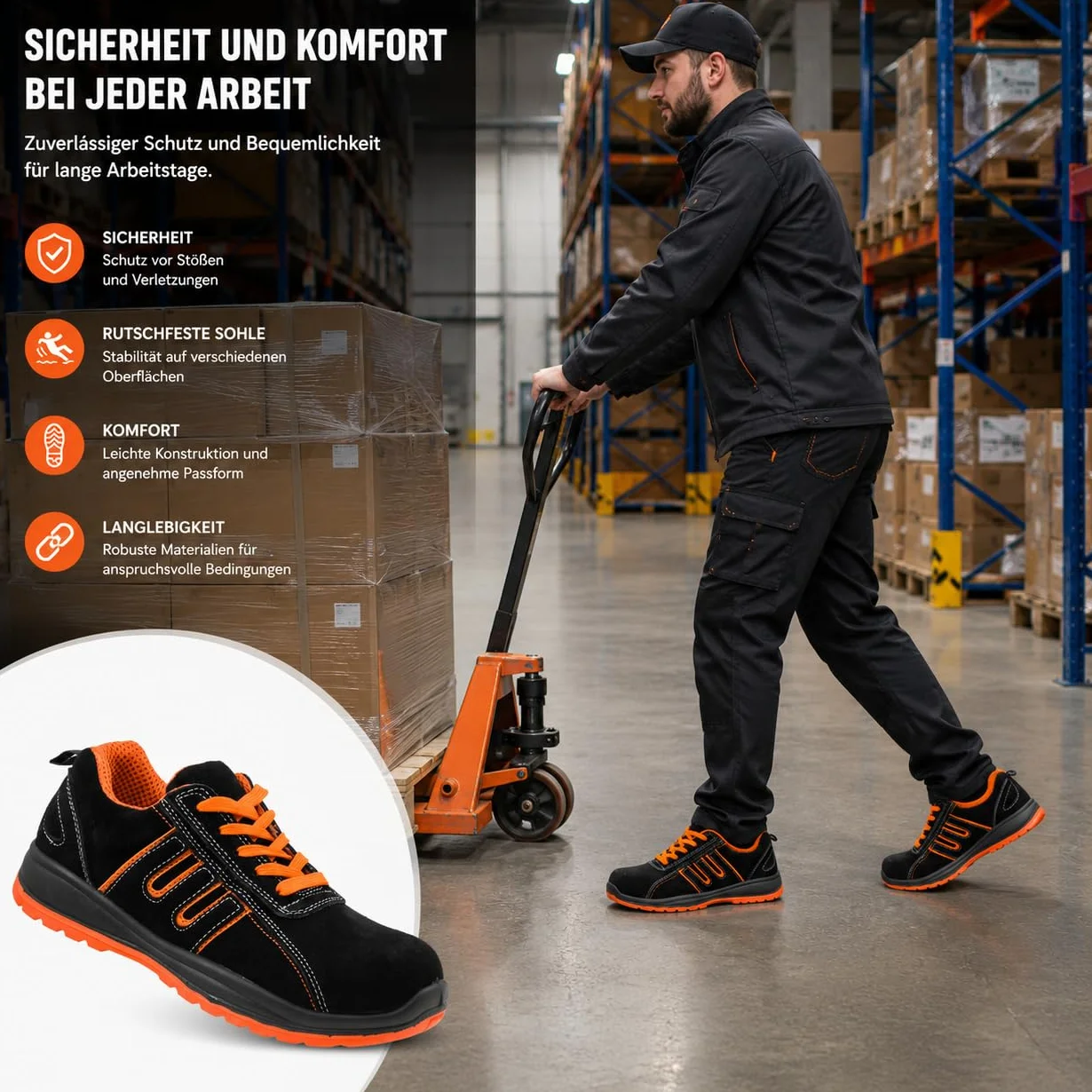 Urgent Obuwie robocze, buty ochronne, model 216 S1 EN ISO 20345, uniseks