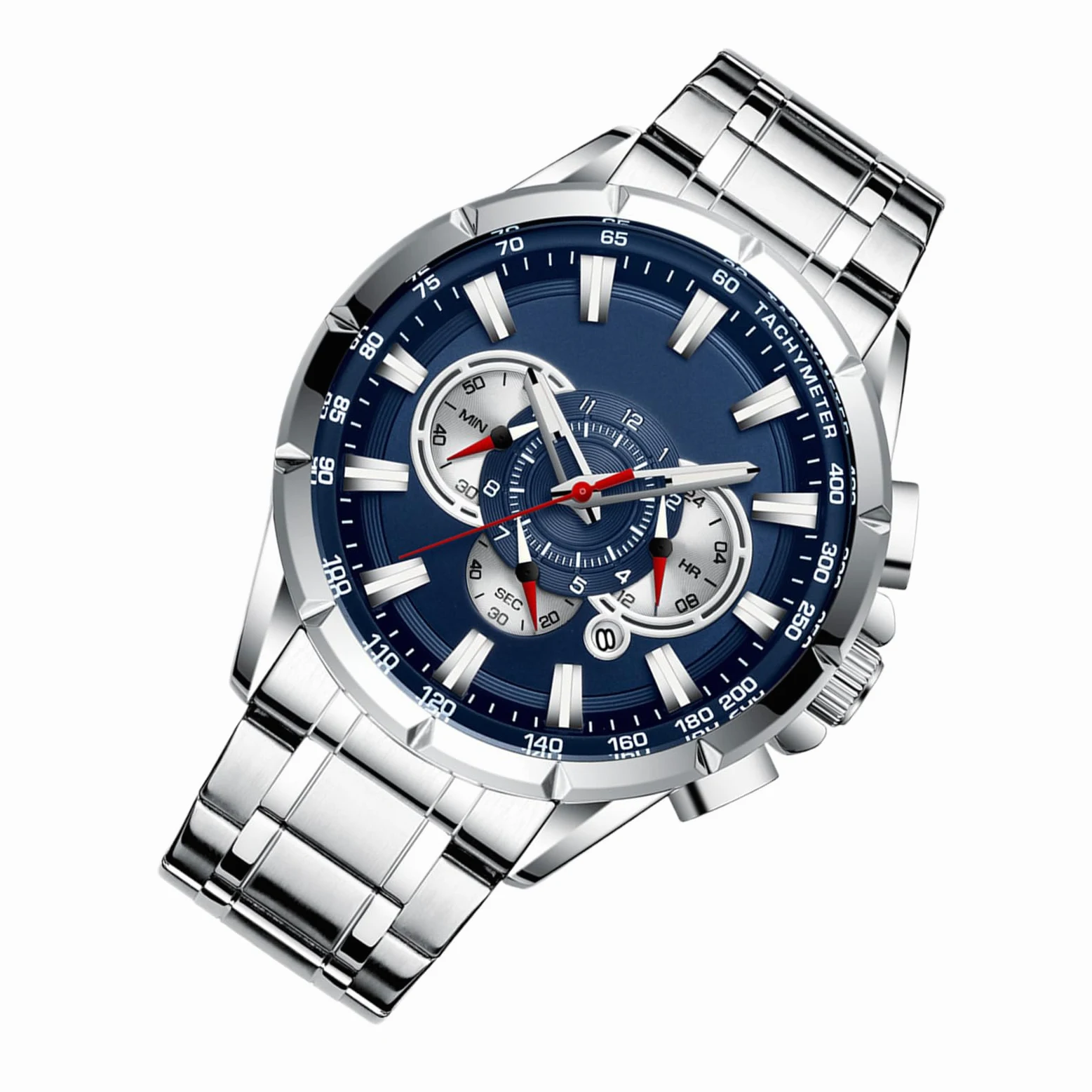 Generisch Biznesowy zegarek, zegarek chronografowy, męski, elegancki, mechaniczny, stylowy, klasyczny pasek na rękę, codzienny dodatek dla profesjonalistów, nauczycieli, pracowników, formalnego attire