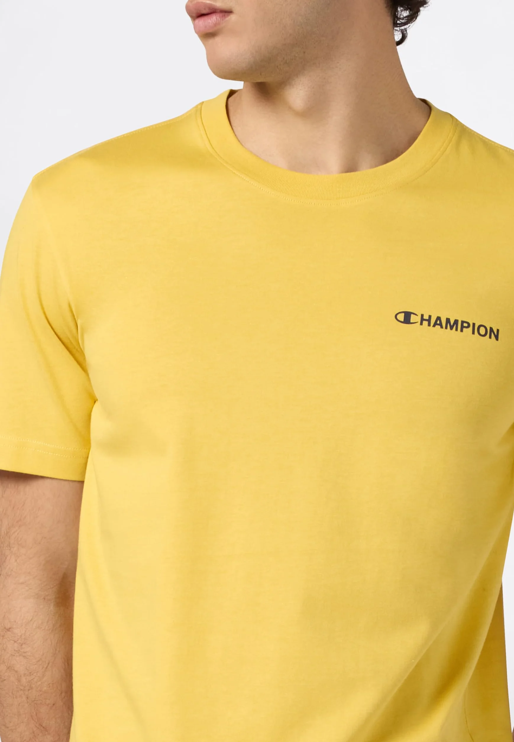 Champion Legacy Men, graficzny T-shirt z okrągłym dekoltem, M, żółty, ŻÓŁTY, M