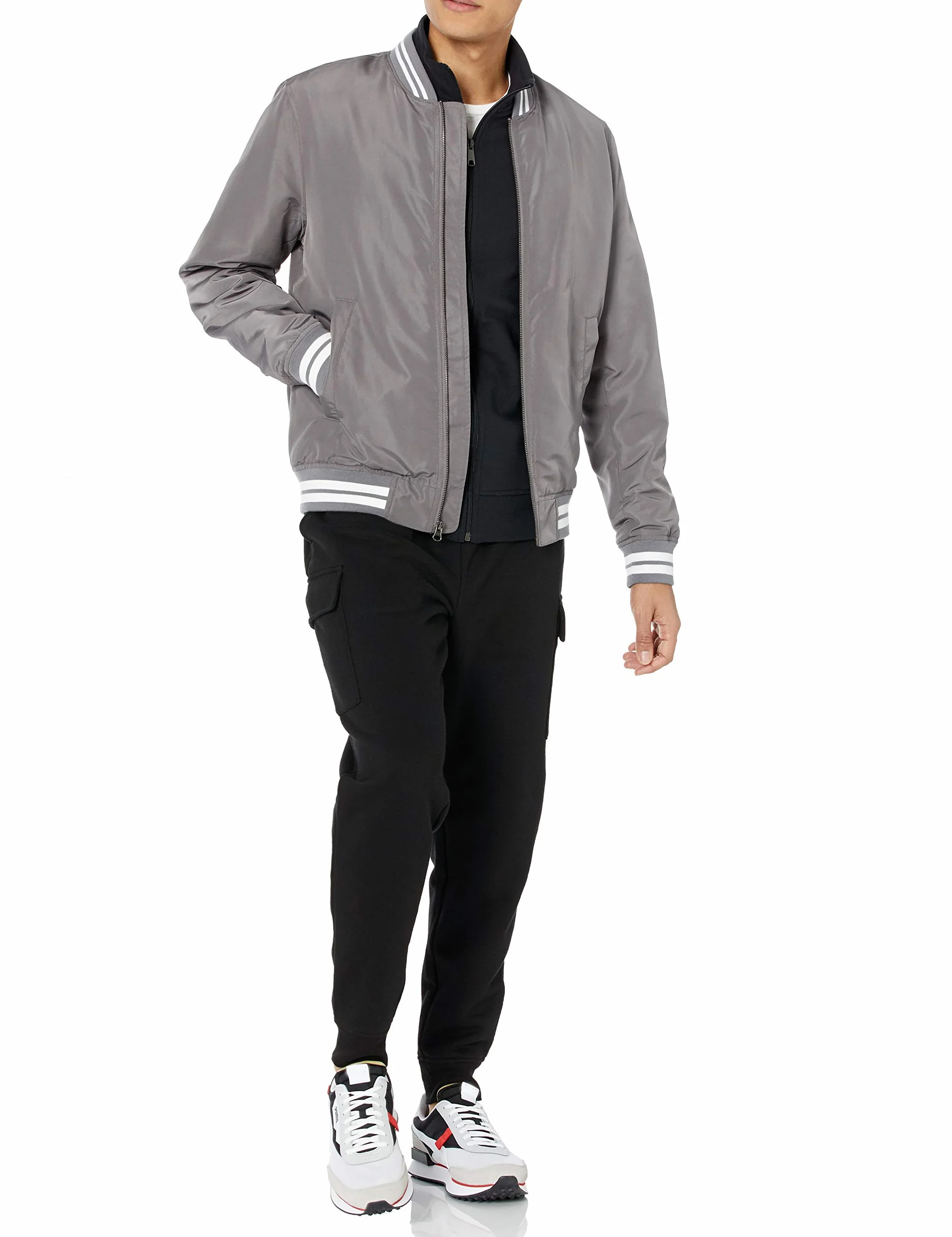 Amazon Essentials Mężczyźni Lekka bluza French Terry z zamkiem błyskawicznym
